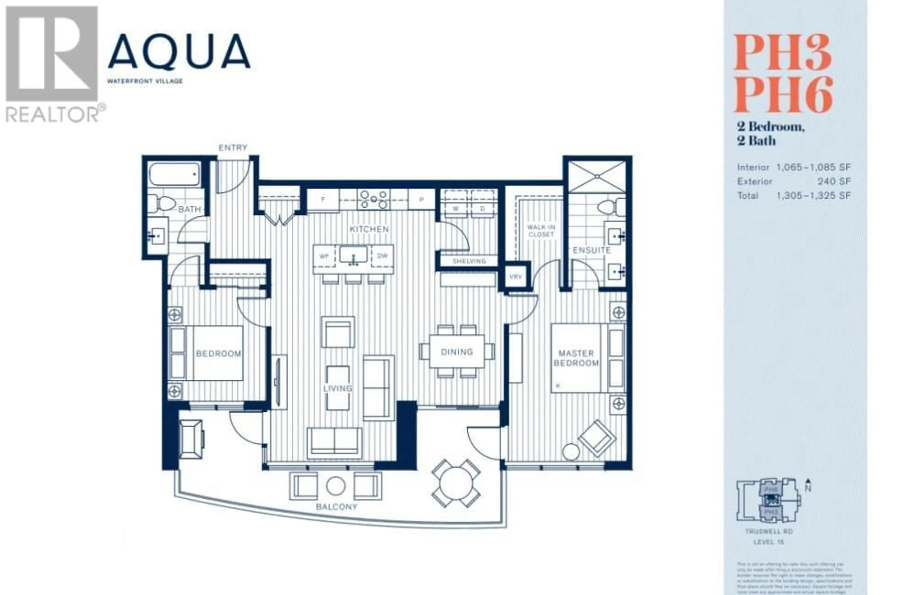 Floor plan for 3699 Capozzi Road Unit# PH3, Kelowna British Columbia V1W0G3