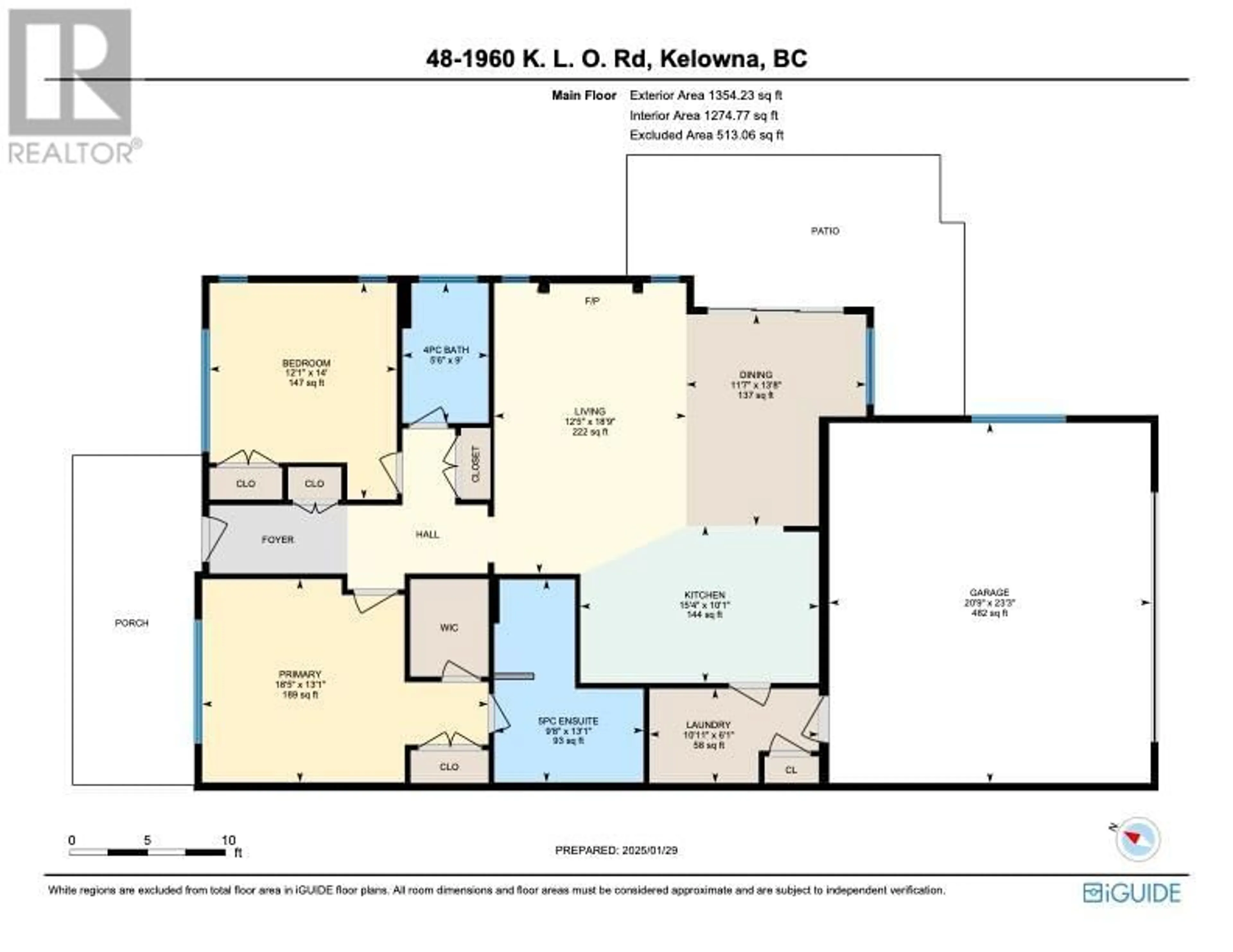 Floor plan for 1960 KLO Road Unit# 48 Lot# SL 52, Kelowna British Columbia V1W5L2