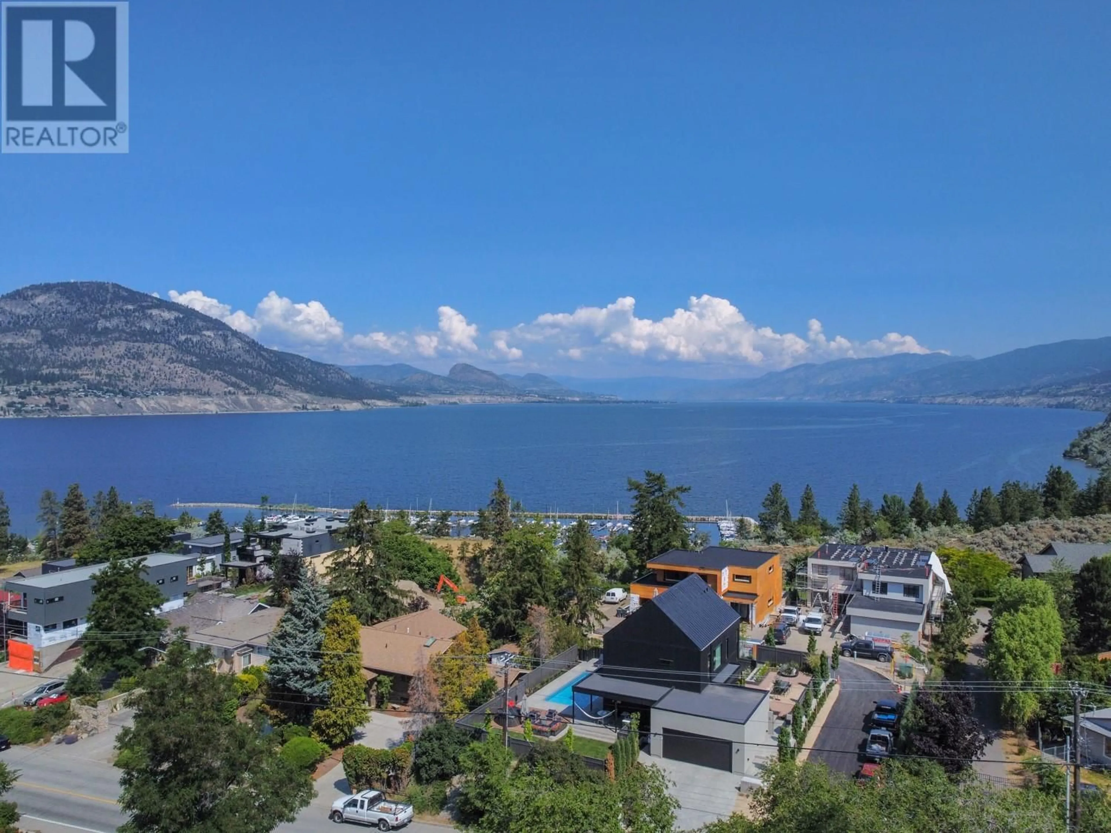 A pic from outside/outdoor area/front of a property/back of a property/a pic from drone, water/lake/river/ocean view for 681 Vancouver Avenue, Penticton British Columbia V2A1A4