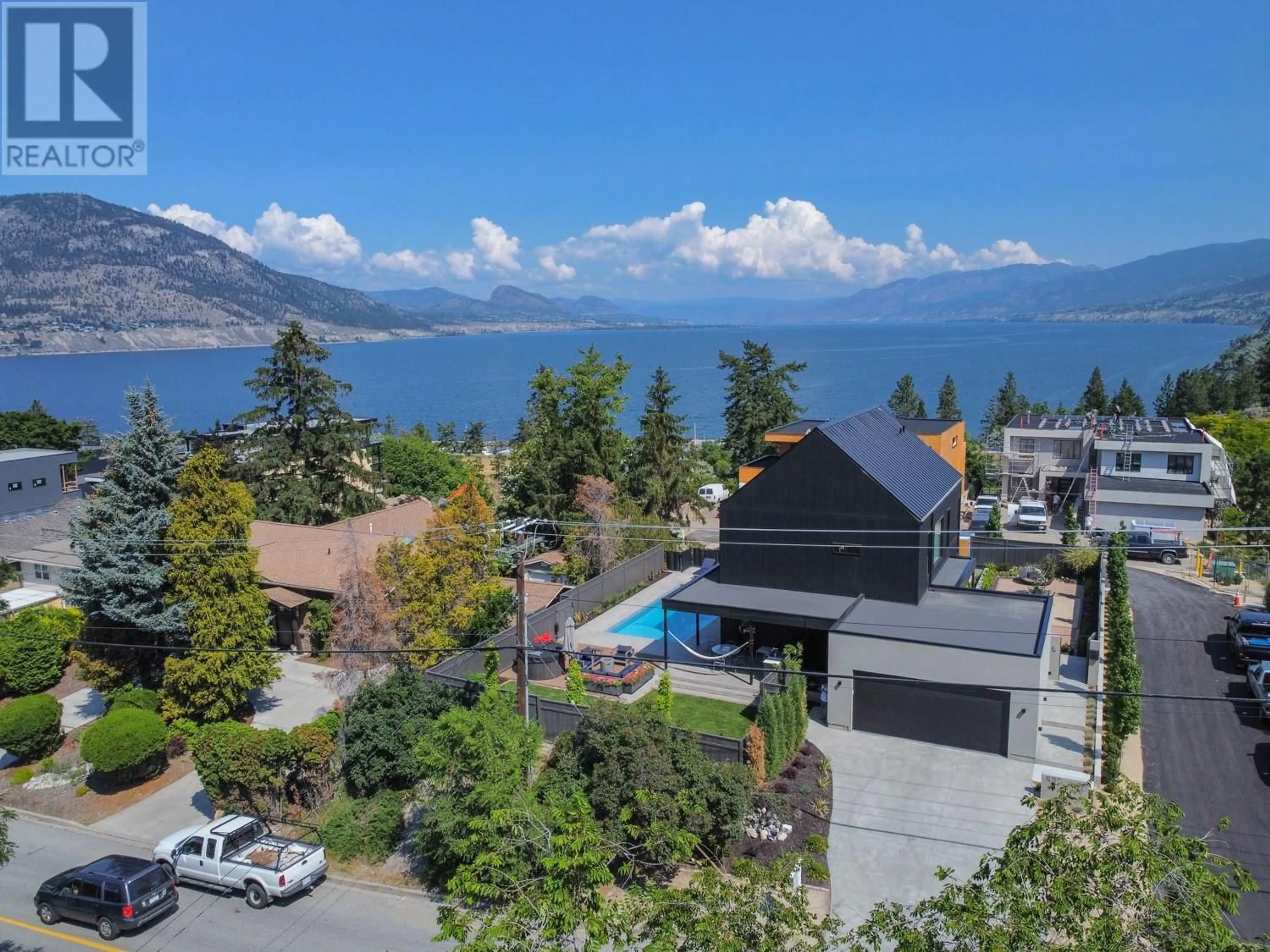 A pic from outside/outdoor area/front of a property/back of a property/a pic from drone, water/lake/river/ocean view for 681 Vancouver Avenue, Penticton British Columbia V2A1A4