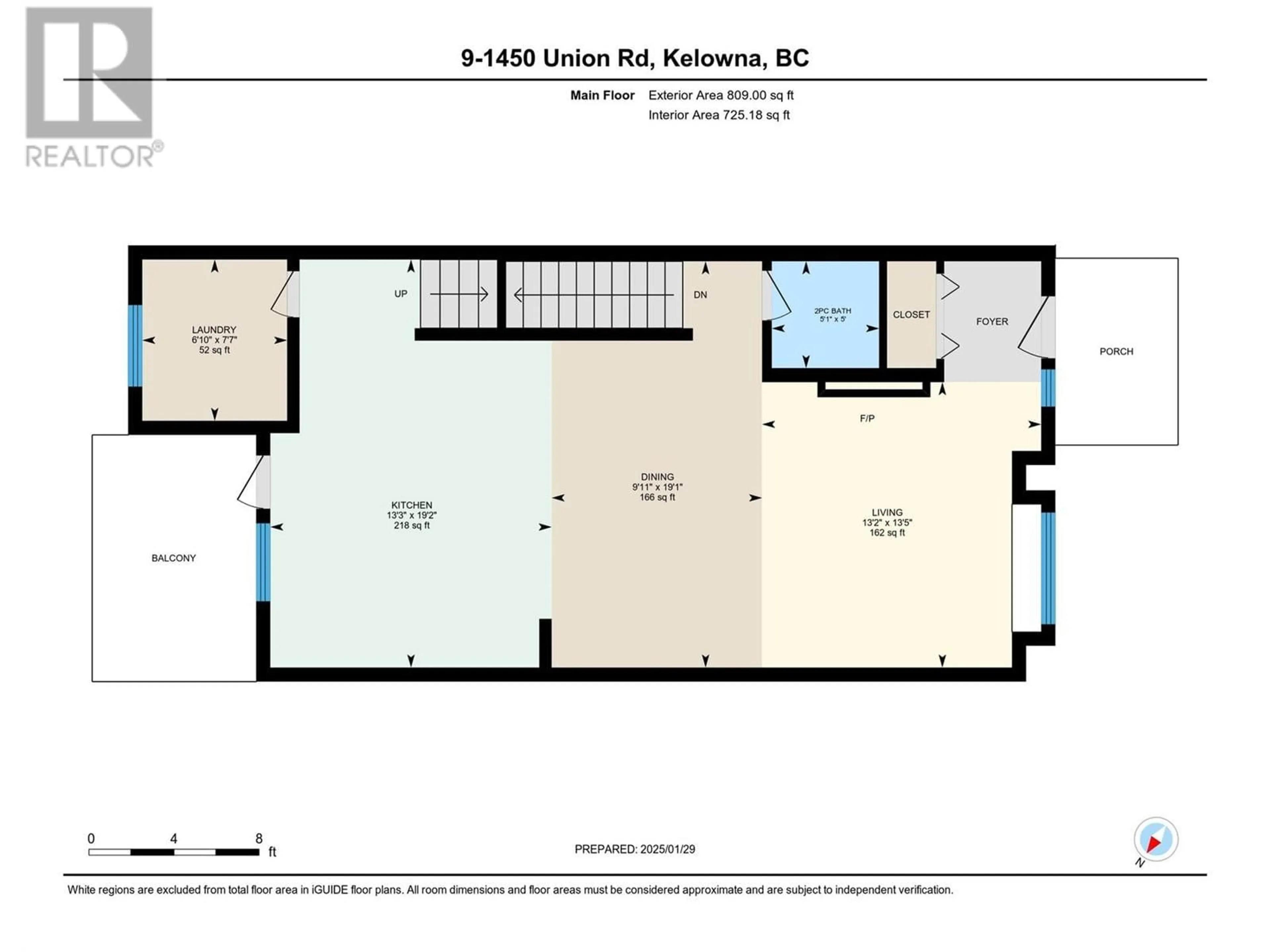 Floor plan for 9 - 1450 UNION ROAD, Kelowna British Columbia V1V3E1
