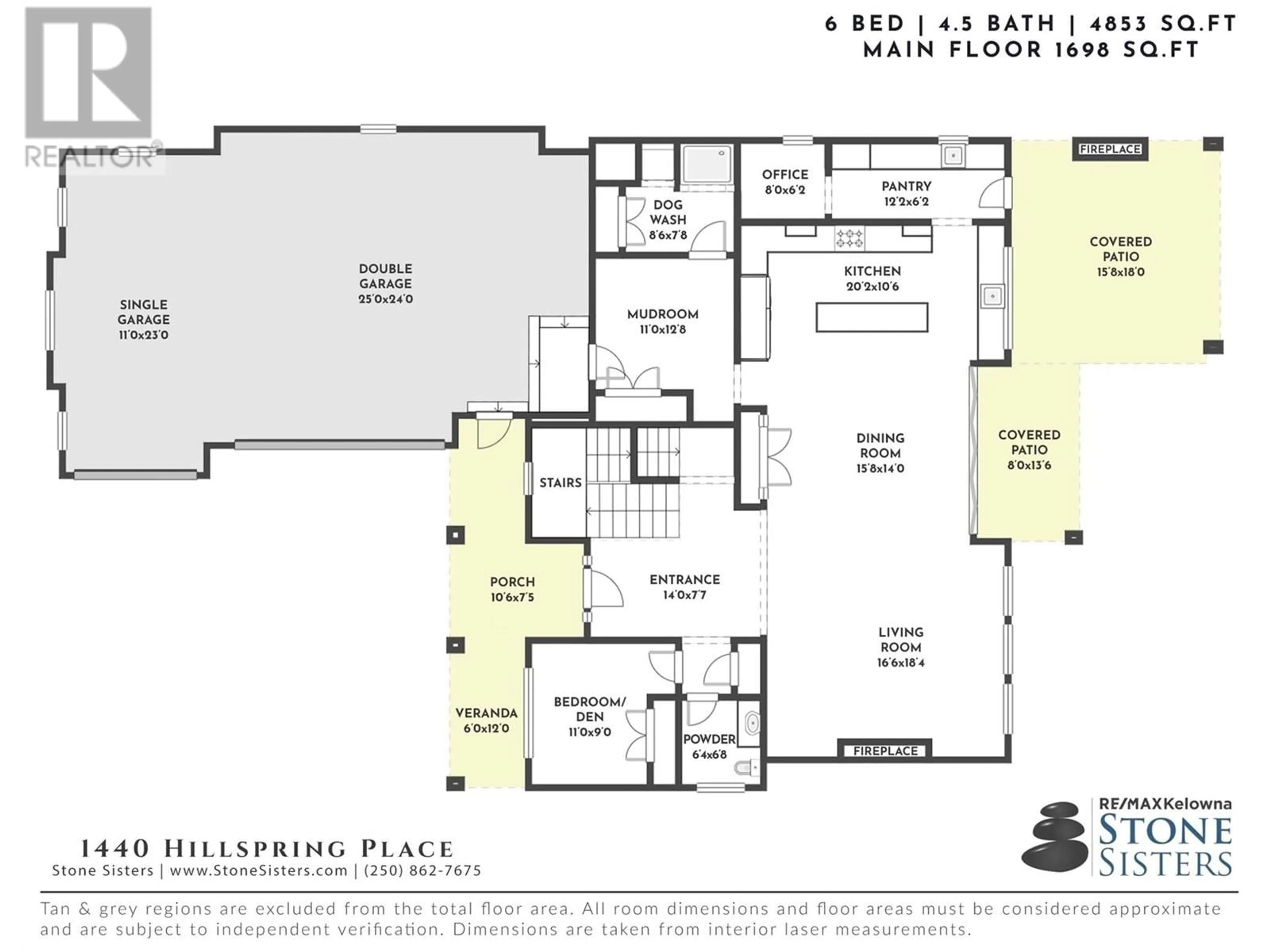 Floor plan for 1440 Hill Spring Place, Kelowna British Columbia V1W0E5