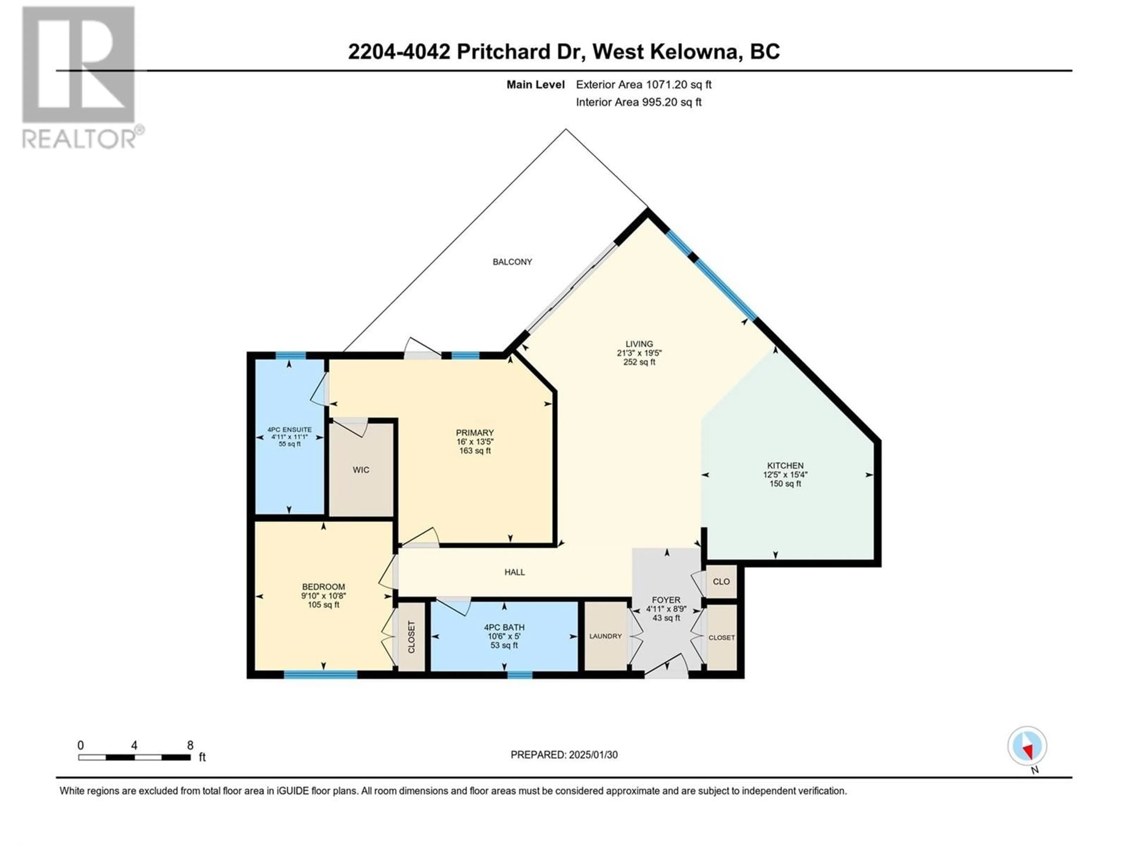 Floor plan for 4042 Pritchard Drive N Unit# 2204, West Kelowna British Columbia V4T3E4