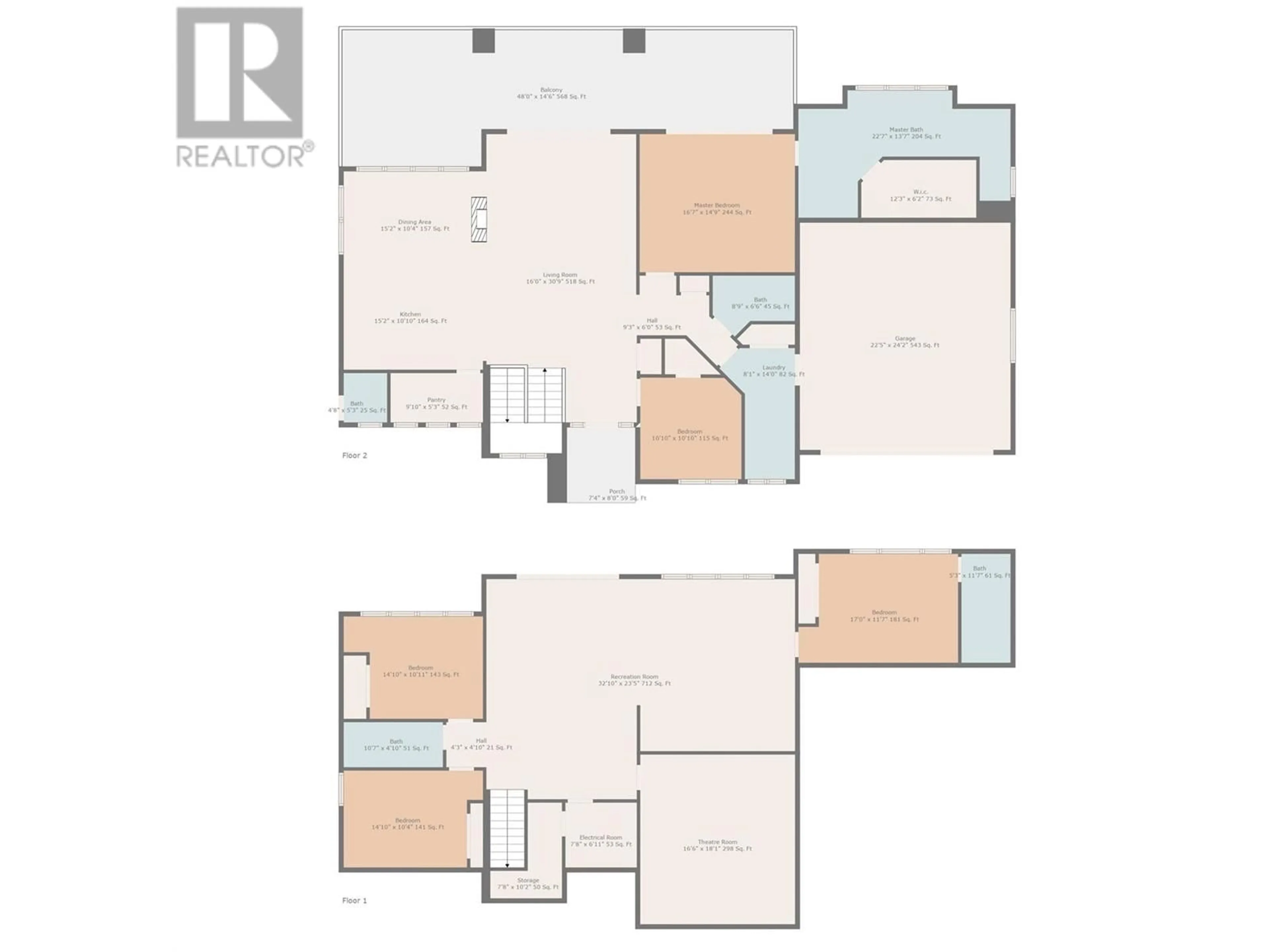 Floor plan for 1823 Diamond View Drive, West Kelowna British Columbia V1Z4B7