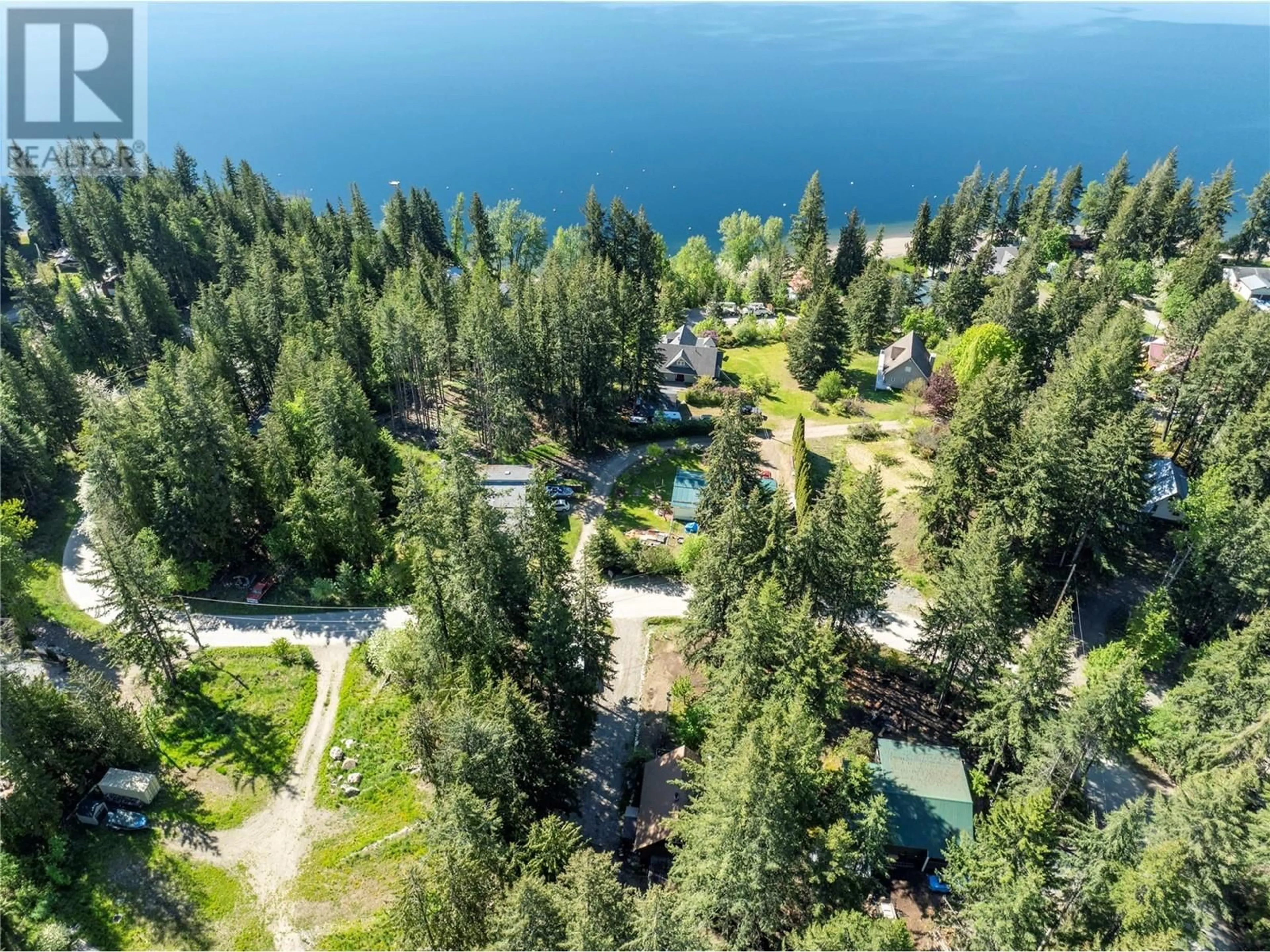 A pic from outside/outdoor area/front of a property/back of a property/a pic from drone, water/lake/river/ocean view for 2572 AIRSTRIP ROAD, Anglemont British Columbia V0E1M8