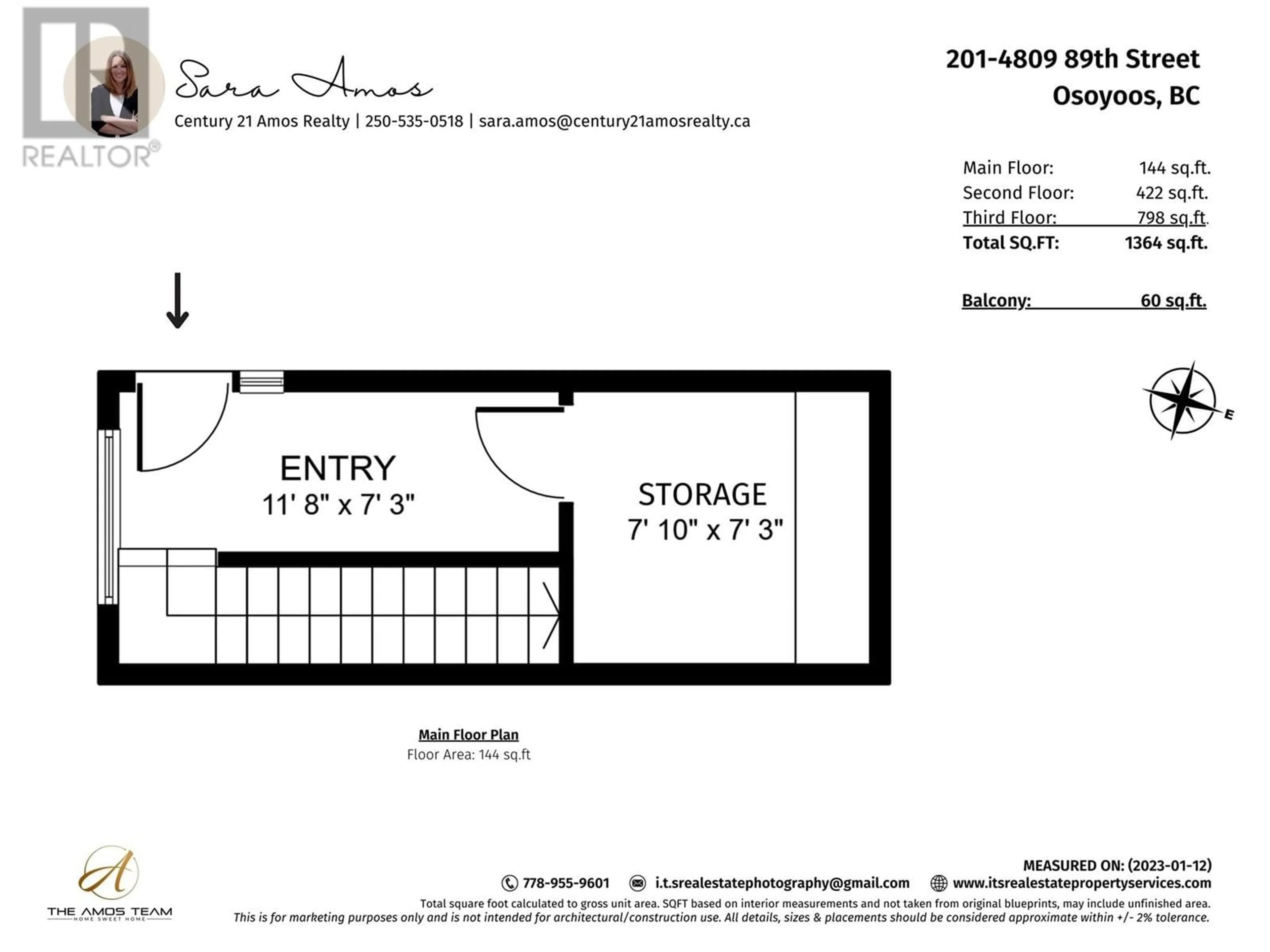 Floor plan for 4809 89TH Street Unit# 201, Osoyoos British Columbia V0H1V2