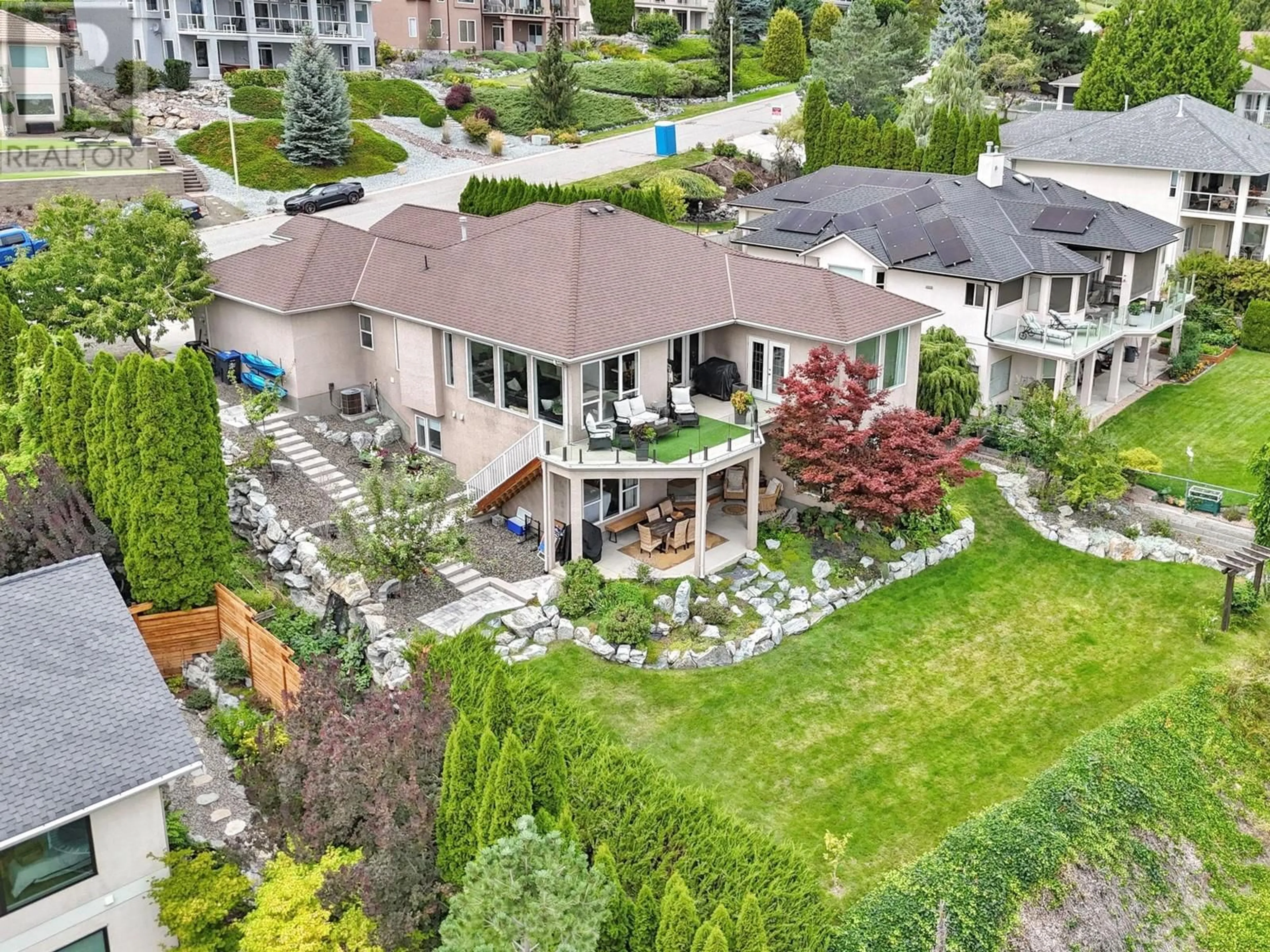 A pic from outside/outdoor area/front of a property/back of a property/a pic from drone, unknown for 3567 Royal Gala Drive, West Kelowna British Columbia V4T2M4