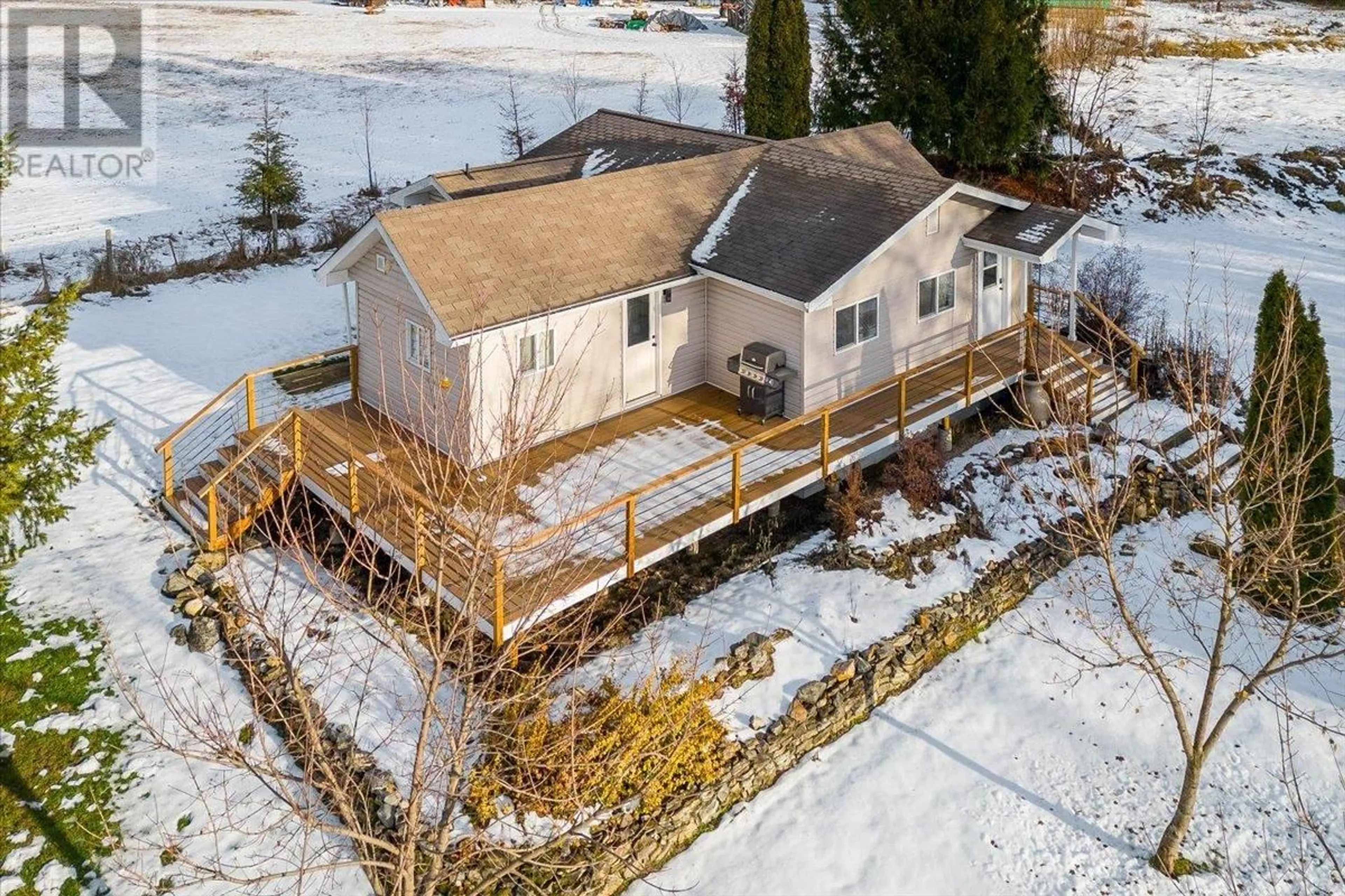 A pic from outside/outdoor area/front of a property/back of a property/a pic from drone, water/lake/river/ocean view for 2269 SOLSQUA ROAD, Sicamous British Columbia V0E2V4