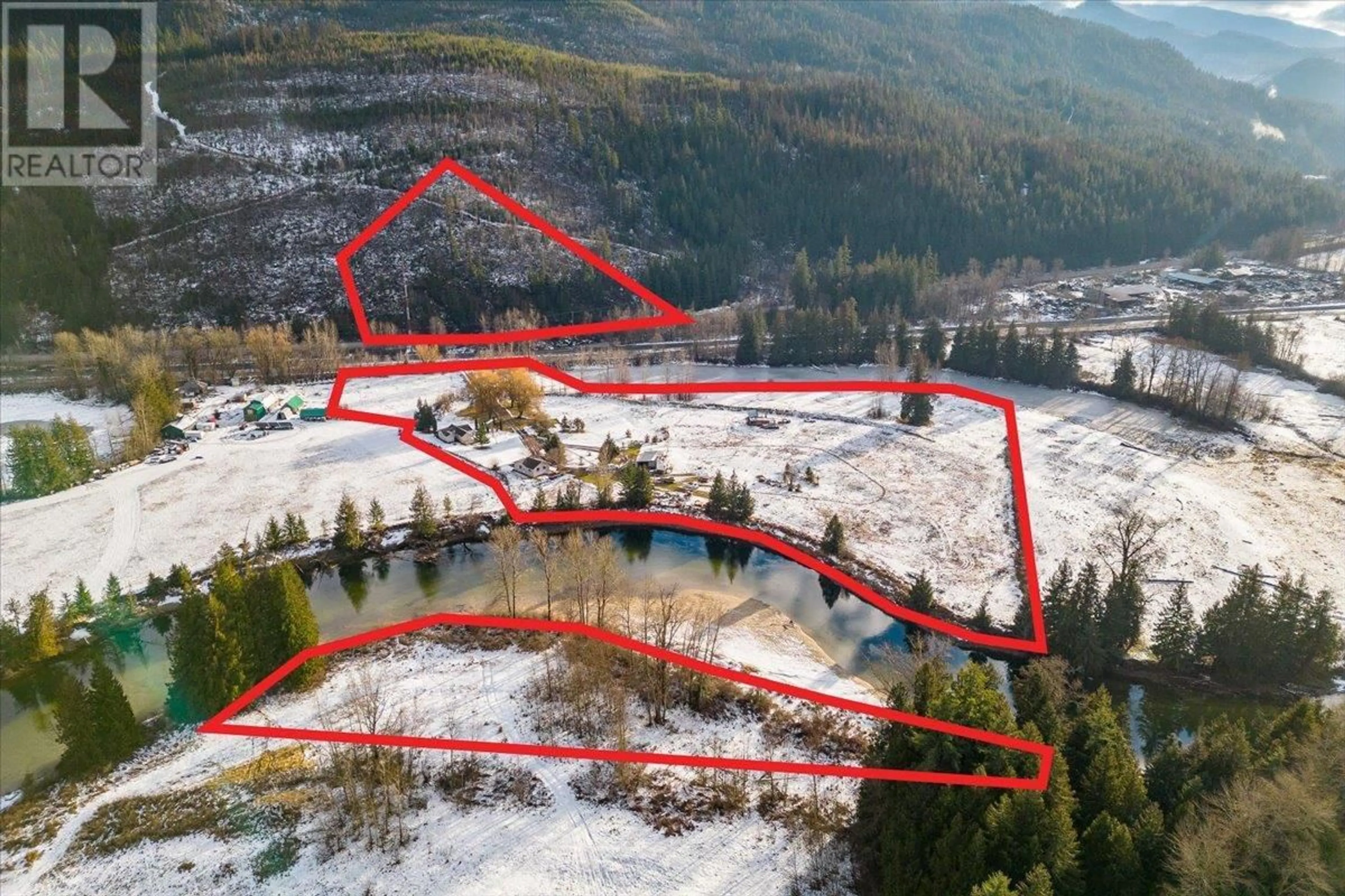 A pic from outside/outdoor area/front of a property/back of a property/a pic from drone, forest/trees view for 2269 Solsqua Road, Sicamous British Columbia V0E2V4