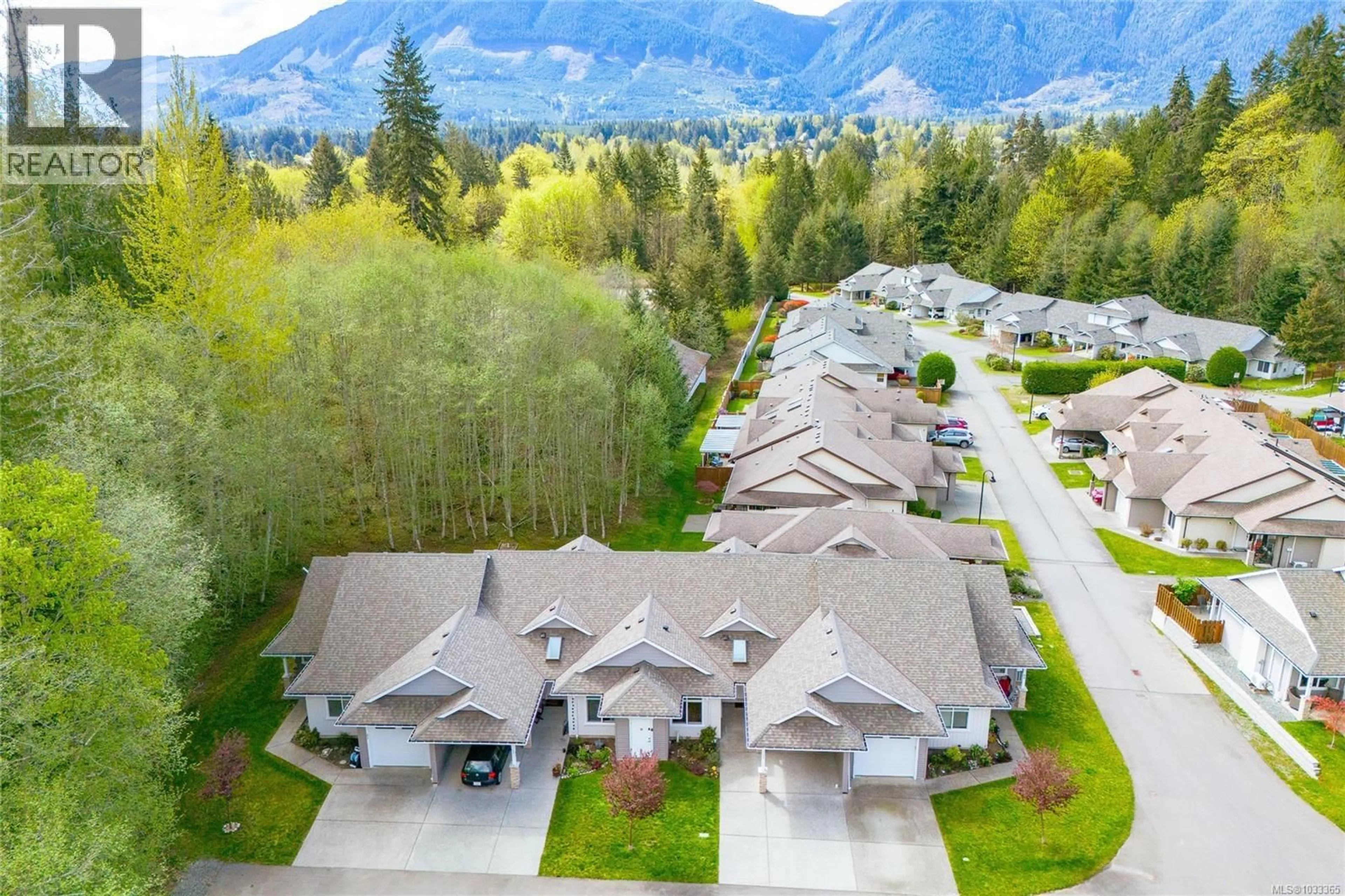 A pic from outside/outdoor area/front of a property/back of a property/a pic from drone, mountain view for 33 - 300 GROSSKLEG WAY, Lake Cowichan British Columbia V0R2G1