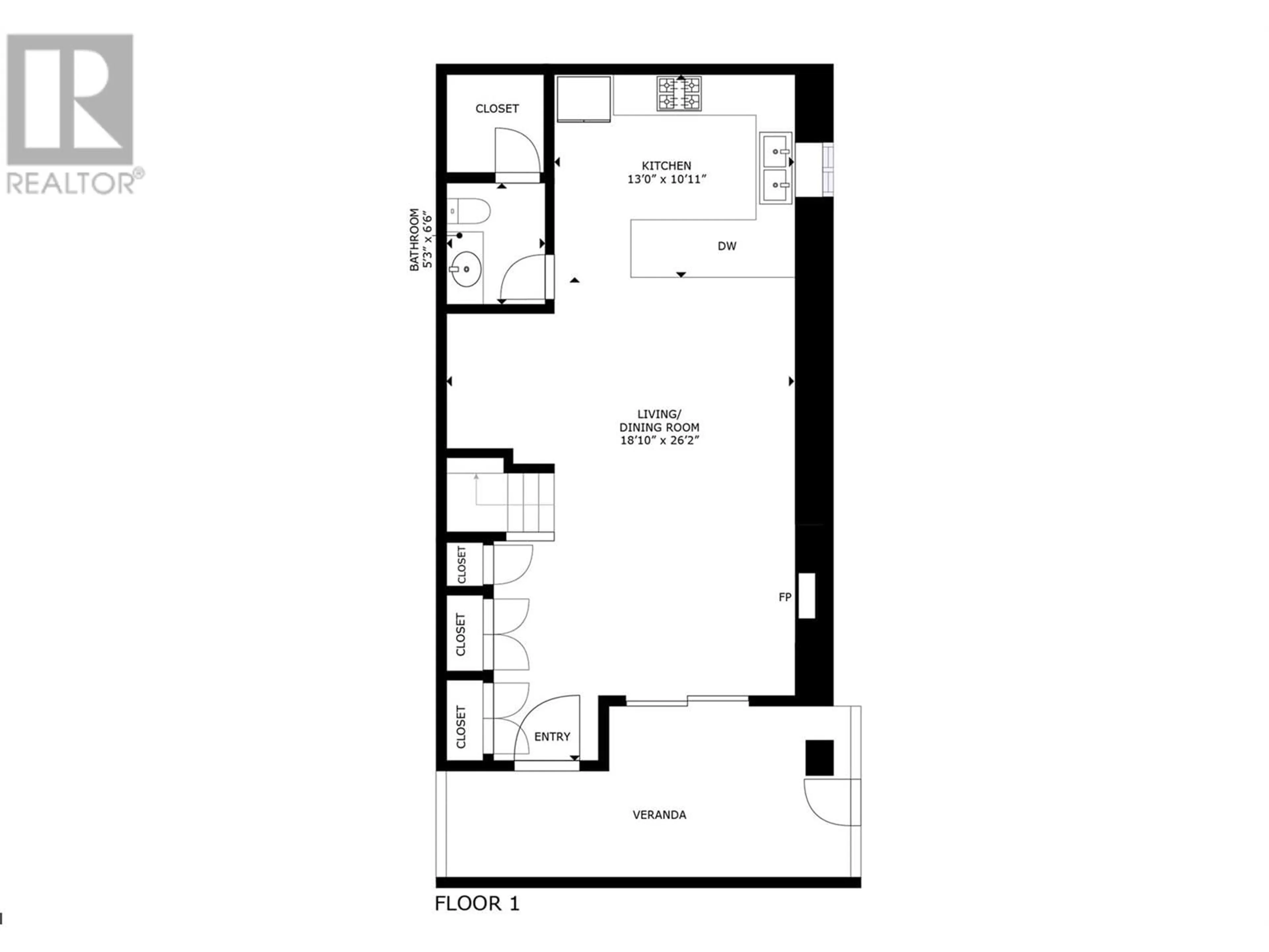 Floor plan for 1916 Ethel Street Unit# 3, Kelowna British Columbia V1Y2Z5