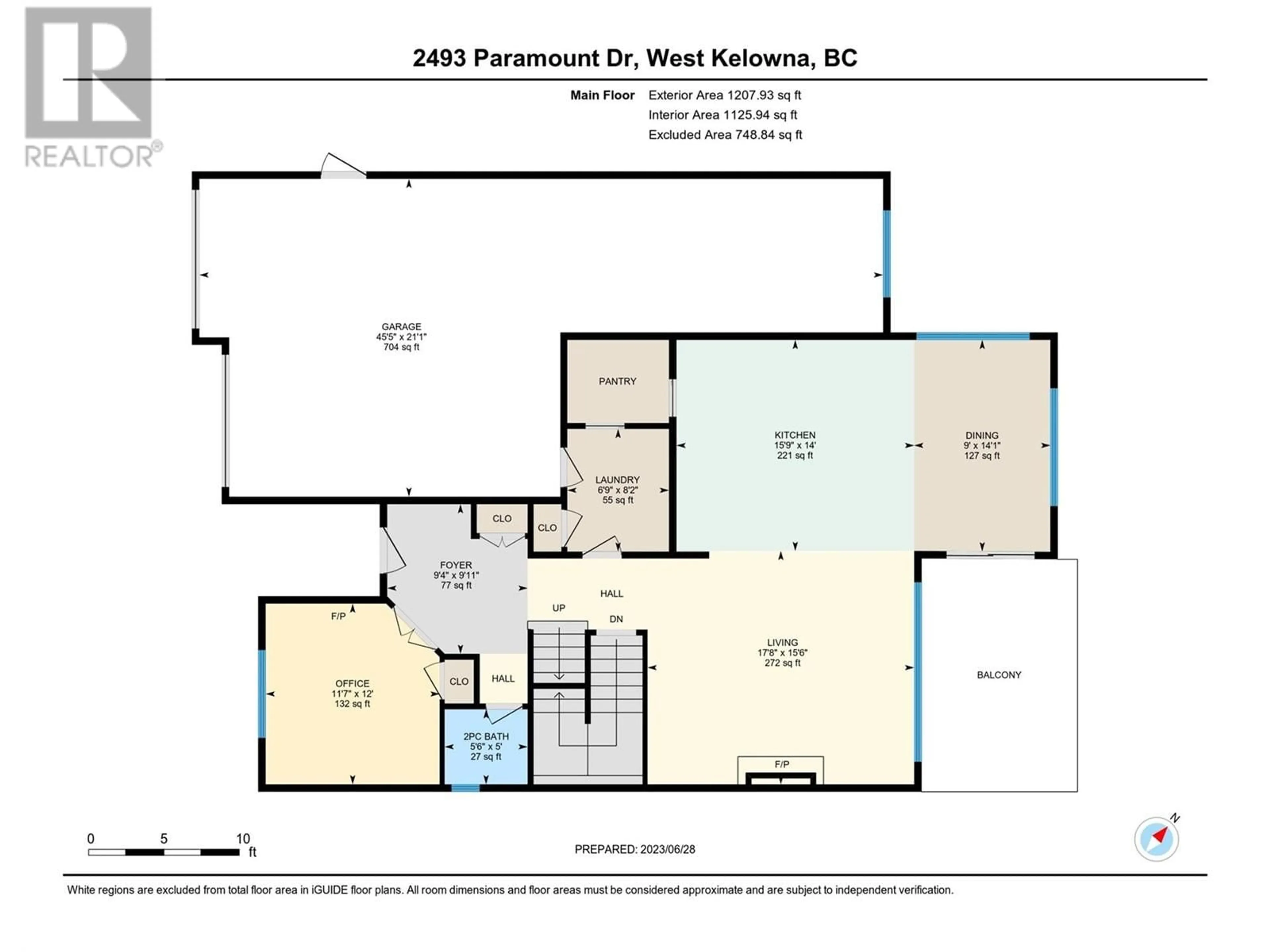 Floor plan for 2493 Paramount Drive, West Kelowna British Columbia V4T3K4