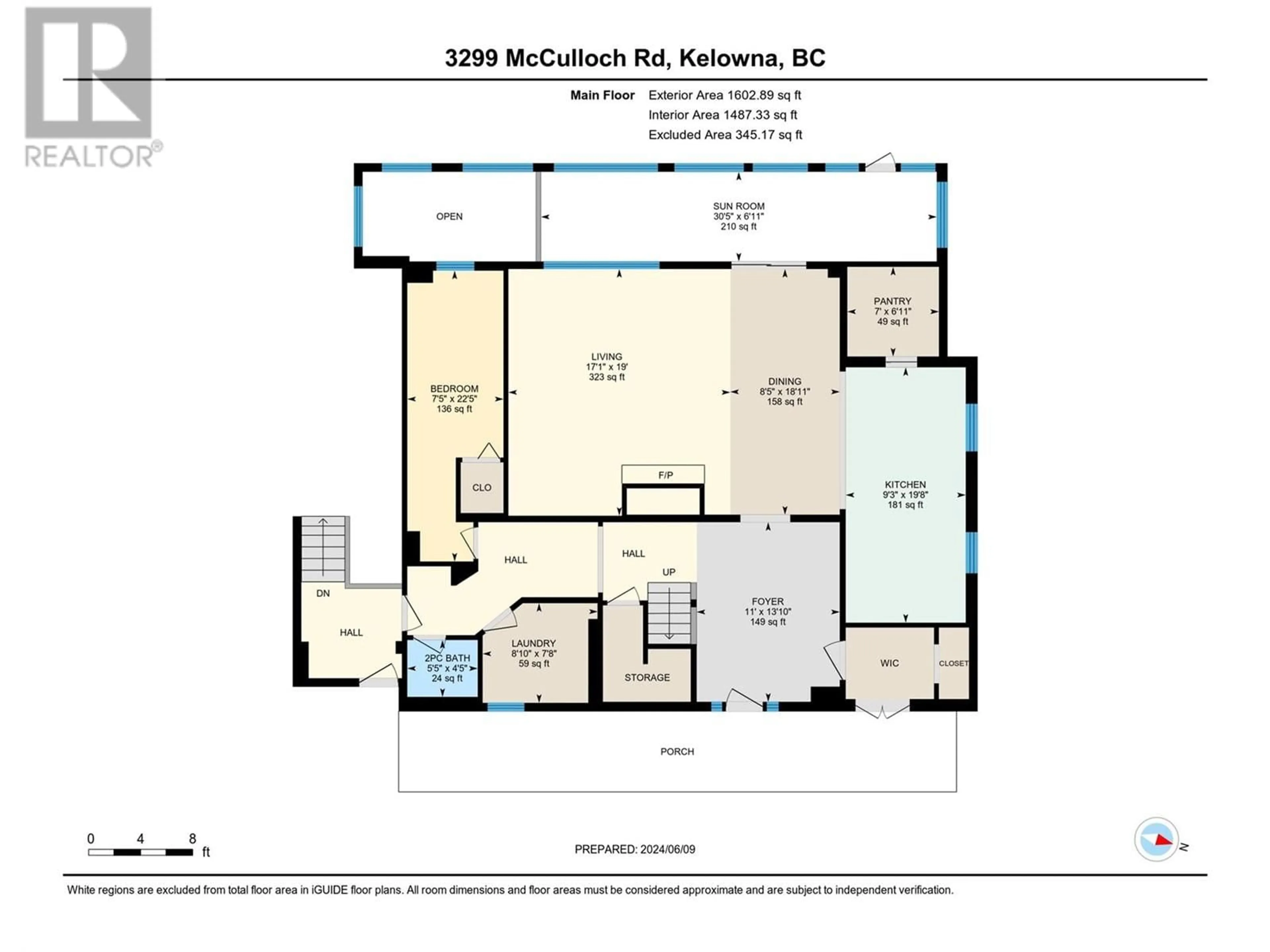 Floor plan for 3299 McCulloch Road, Kelowna British Columbia V1W4G5