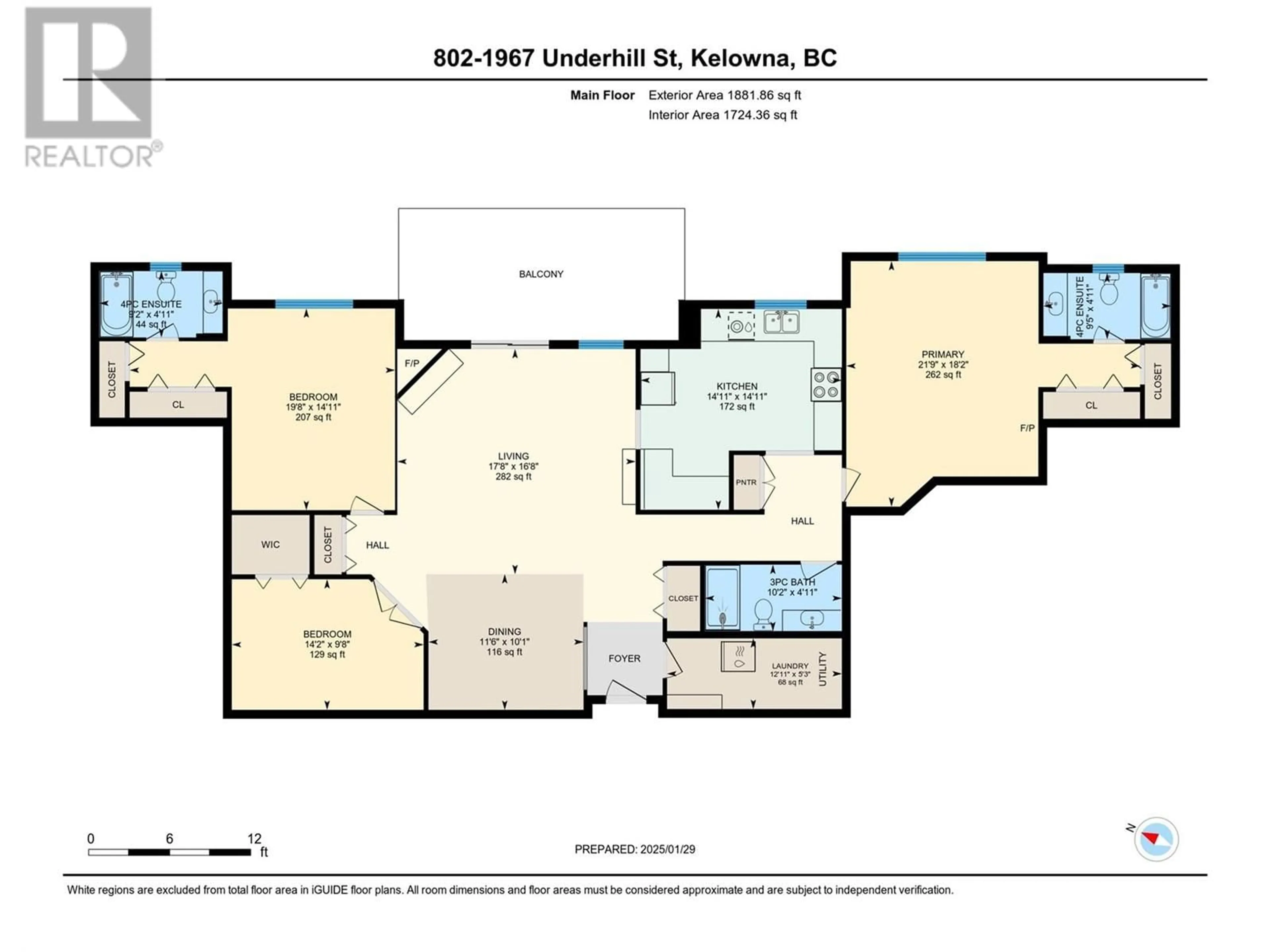Floor plan for 802 - 1967 UNDERHILL STREET, Kelowna British Columbia V1X8C9