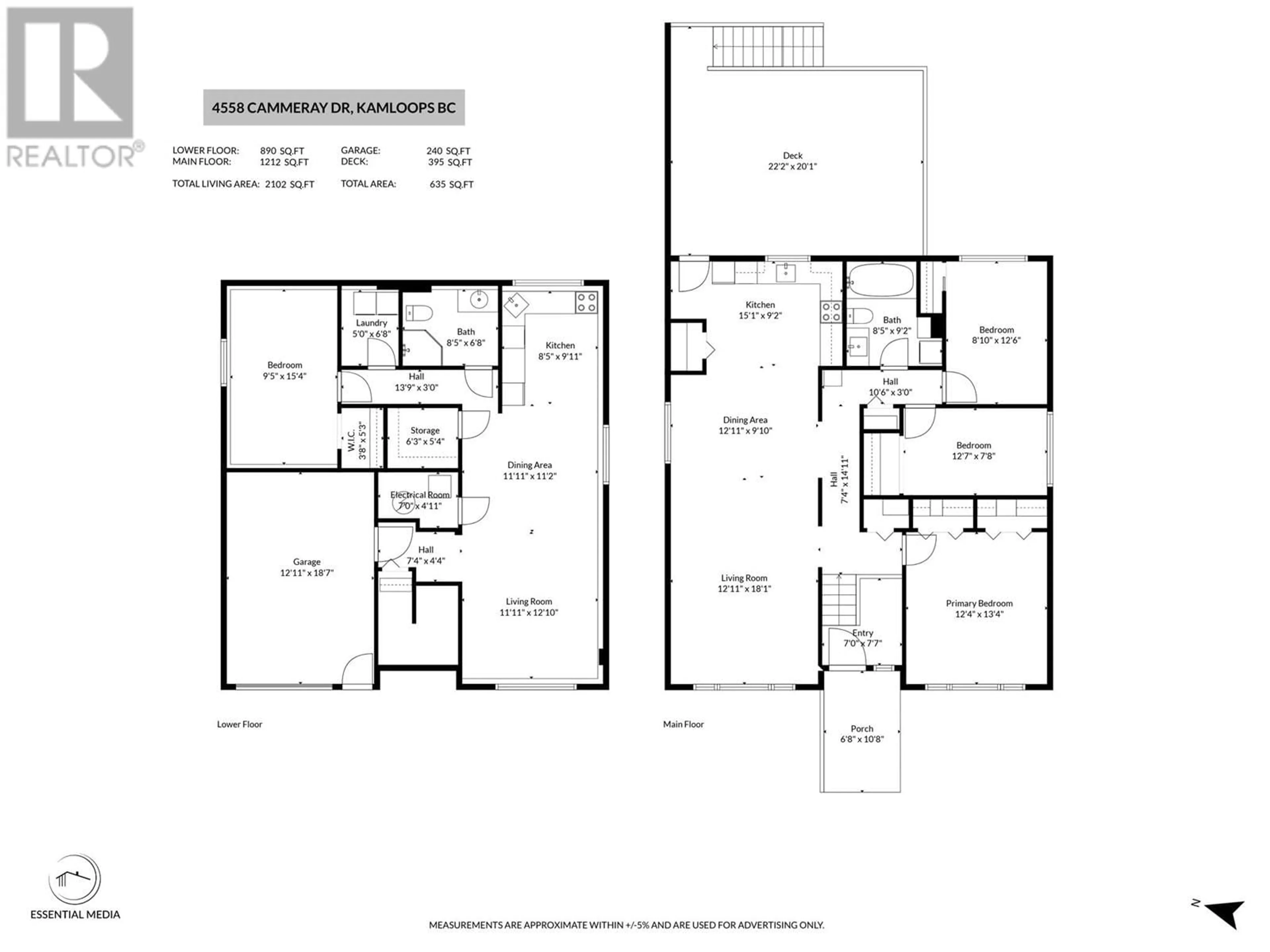 Floor plan for 4558 Cammeray Drive, Kamloops British Columbia V2H1L4