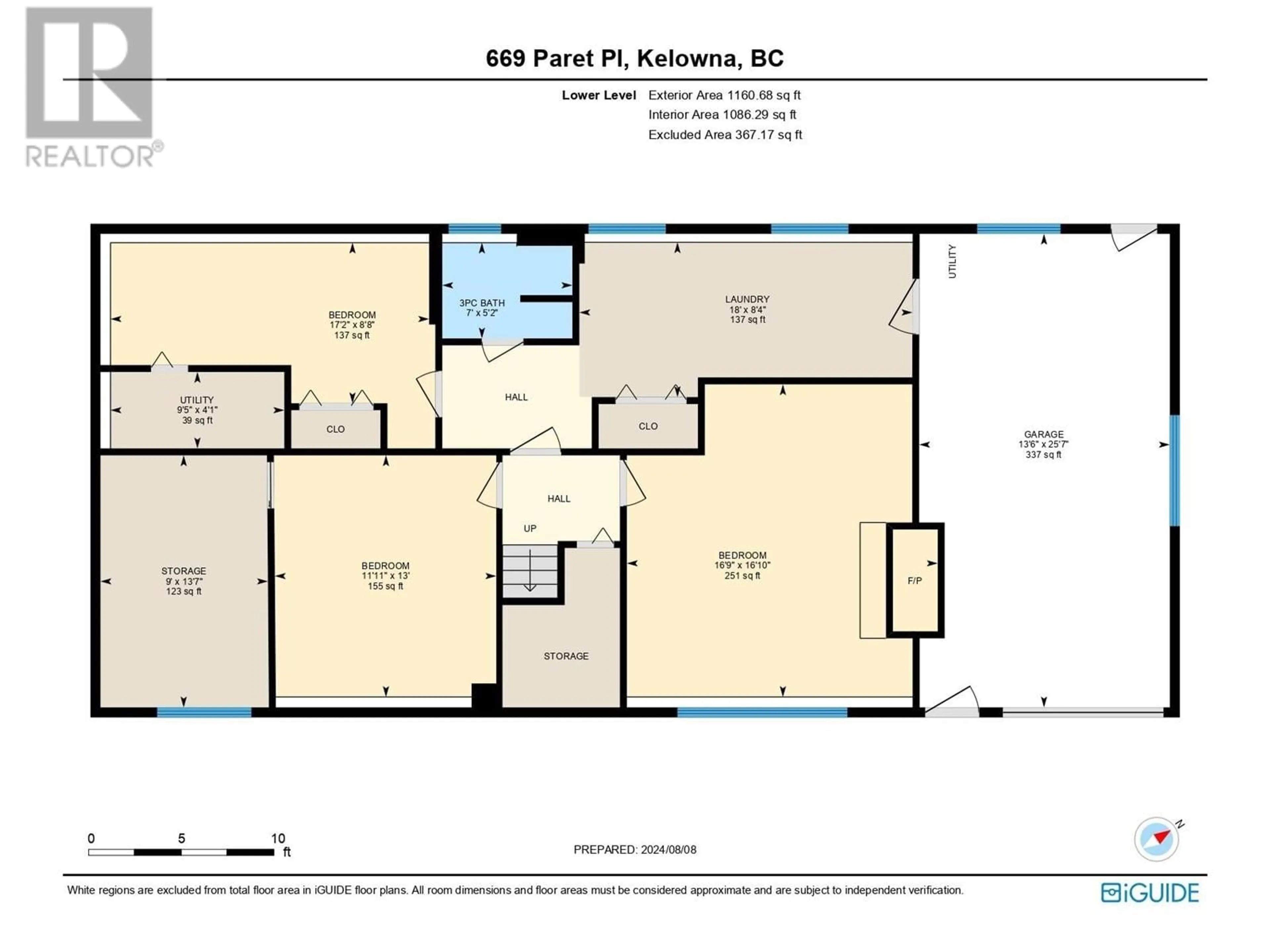 Floor plan for 669 Paret Place, Kelowna British Columbia V1W2K6