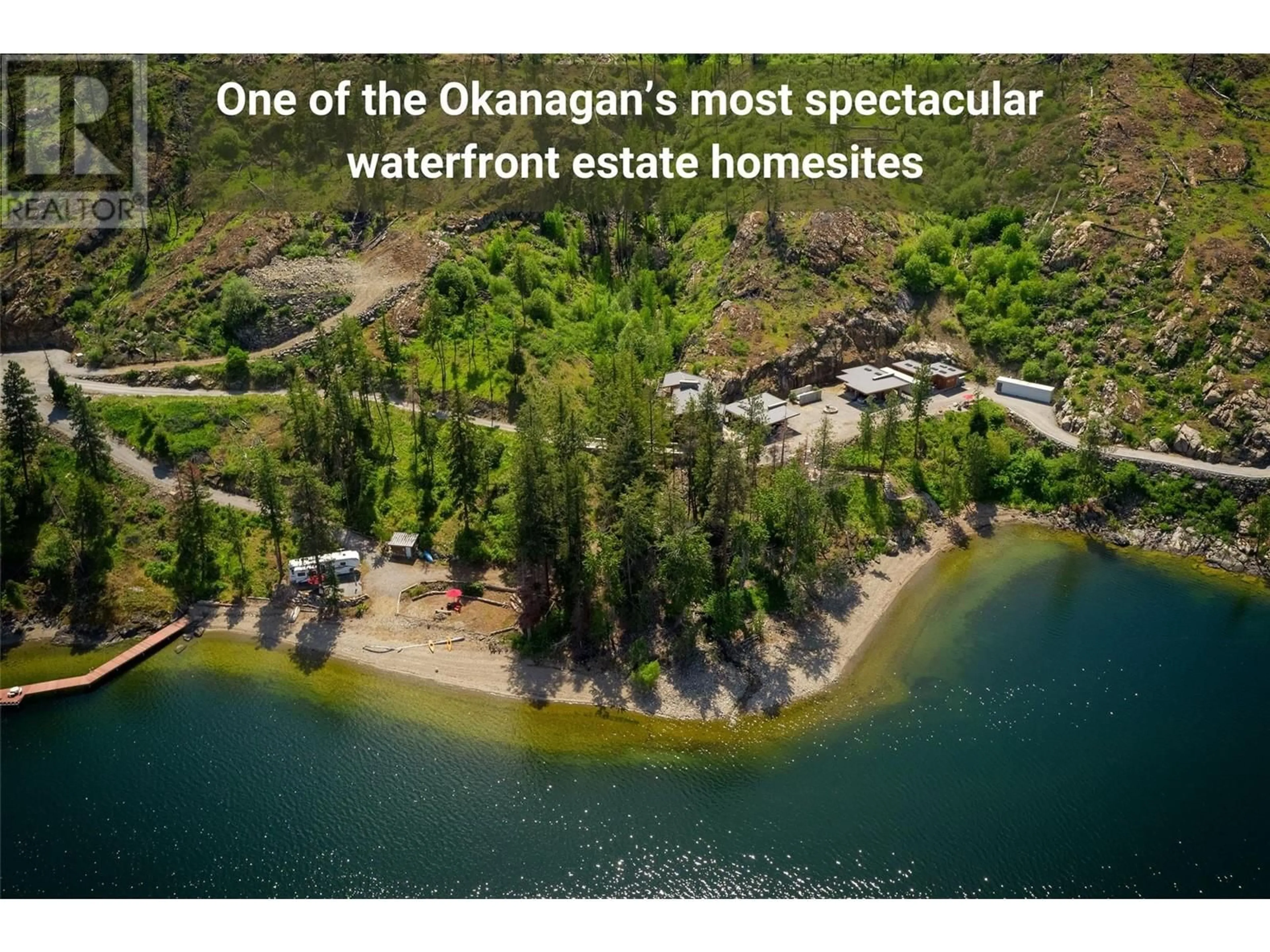 A pic from outside/outdoor area/front of a property/back of a property/a pic from drone, water/lake/river/ocean view for 8888 Lakeshore Road Lot# 1 & 2, Kelowna British Columbia V1W1J5