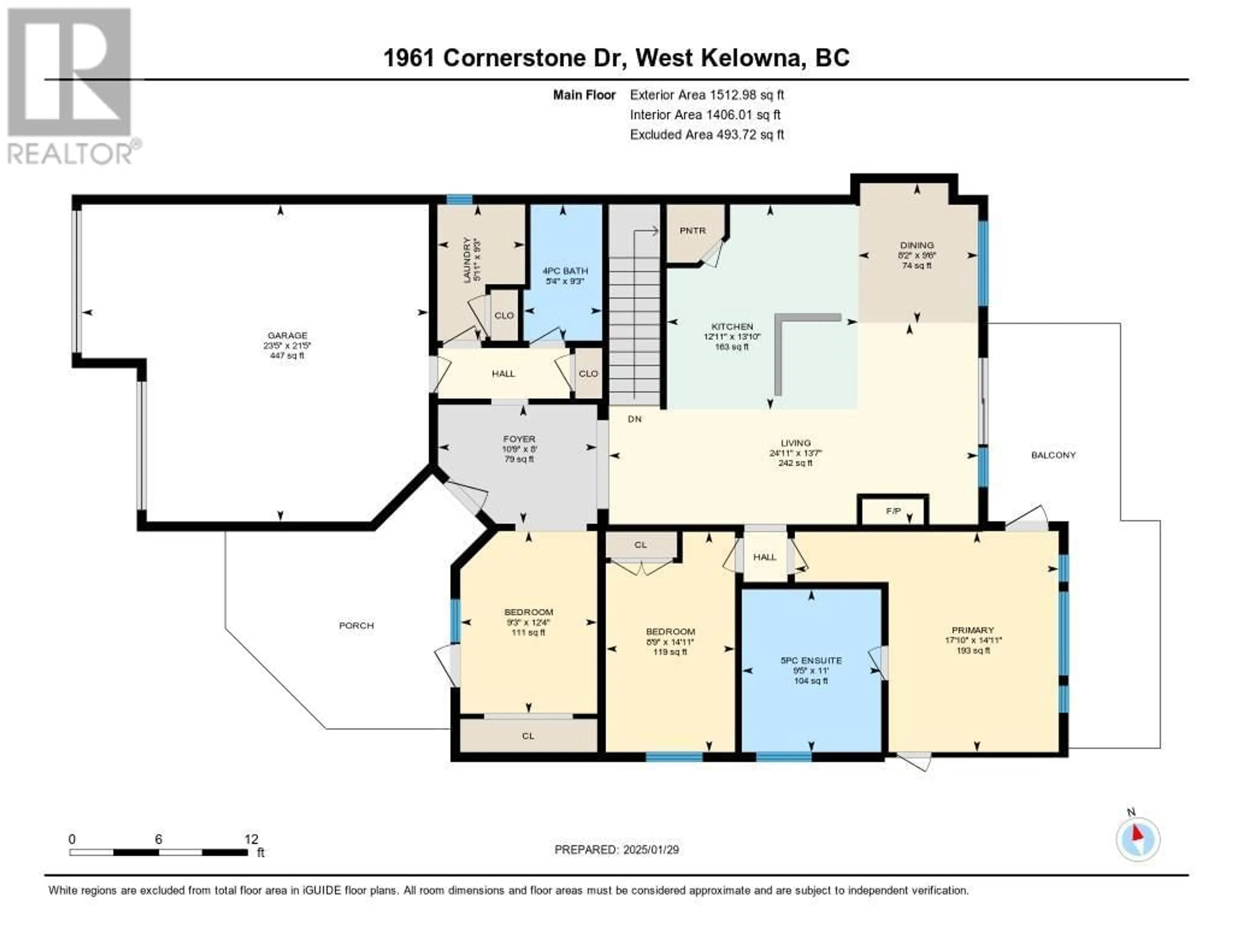 Floor plan for 1961 Cornerstone Drive, West Kelowna British Columbia V4T2Y3