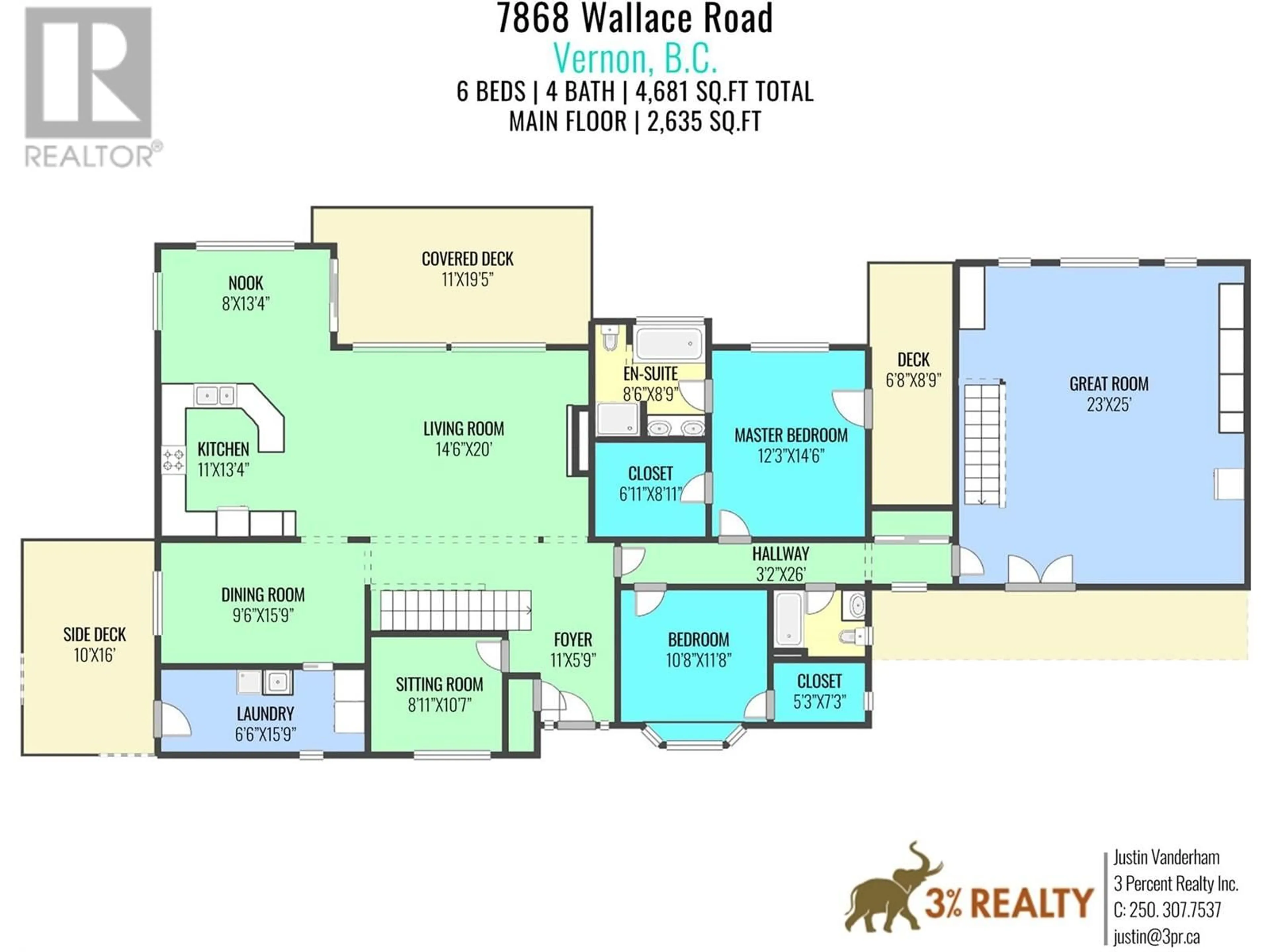 Floor plan for 7868 WALLACE ROAD, Vernon British Columbia V1B3N2