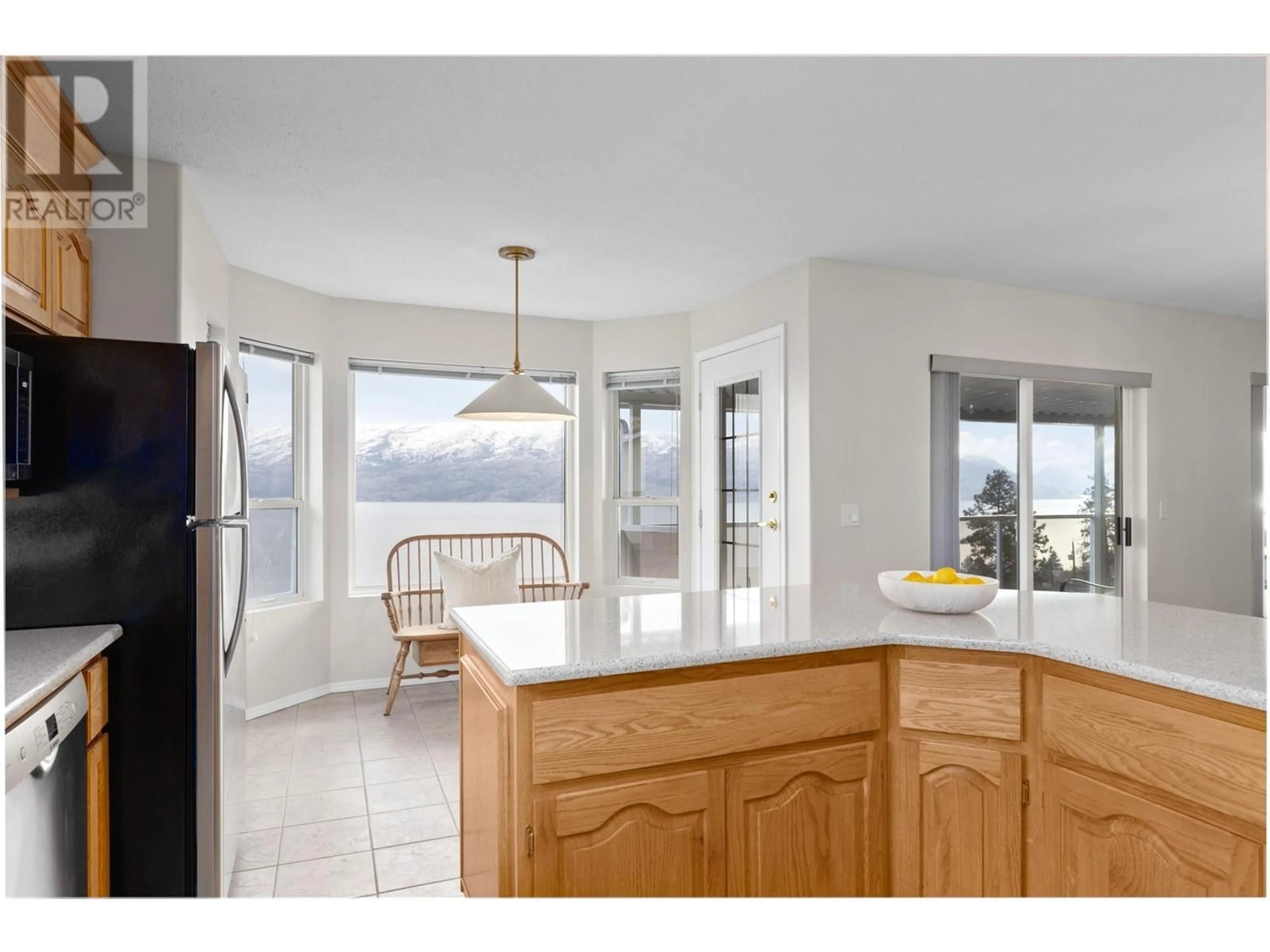 Open concept kitchen, ceramic/tile floor for 5247 Sutherland Road, Peachland British Columbia V0H1X2