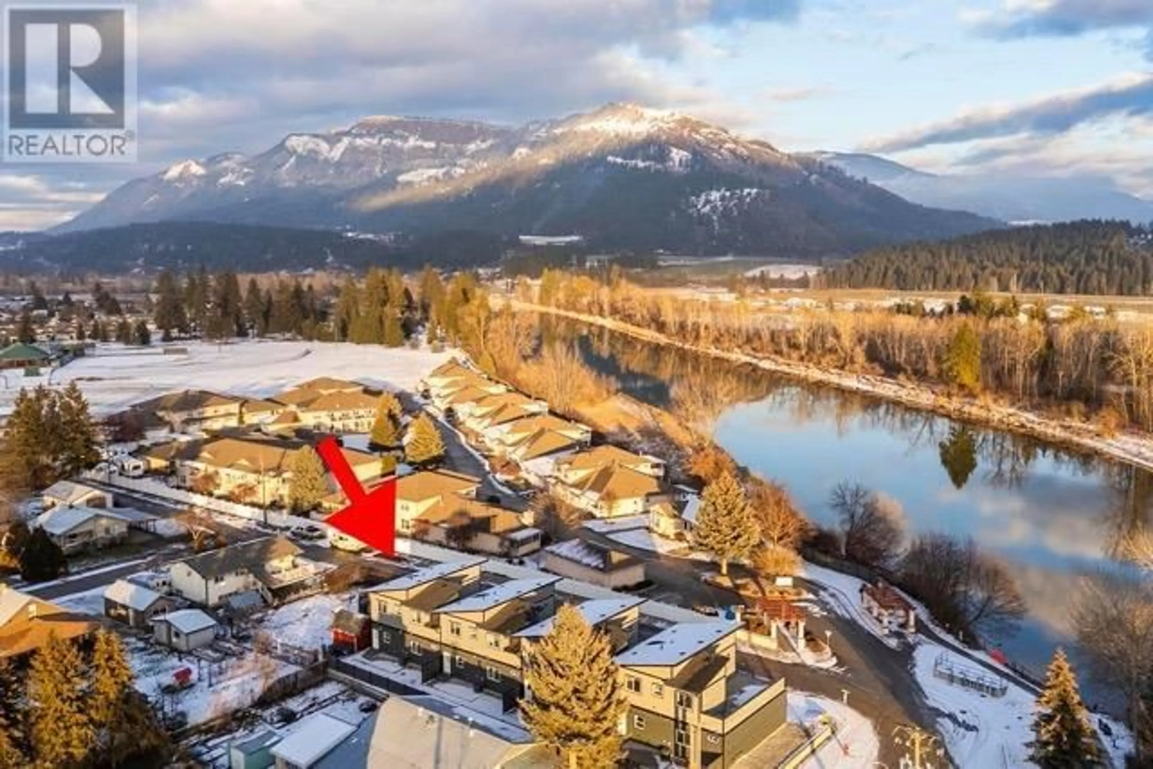 A pic from outside/outdoor area/front of a property/back of a property/a pic from drone, mountain view for 1206 Woods Lane, Enderby British Columbia V0E1V2