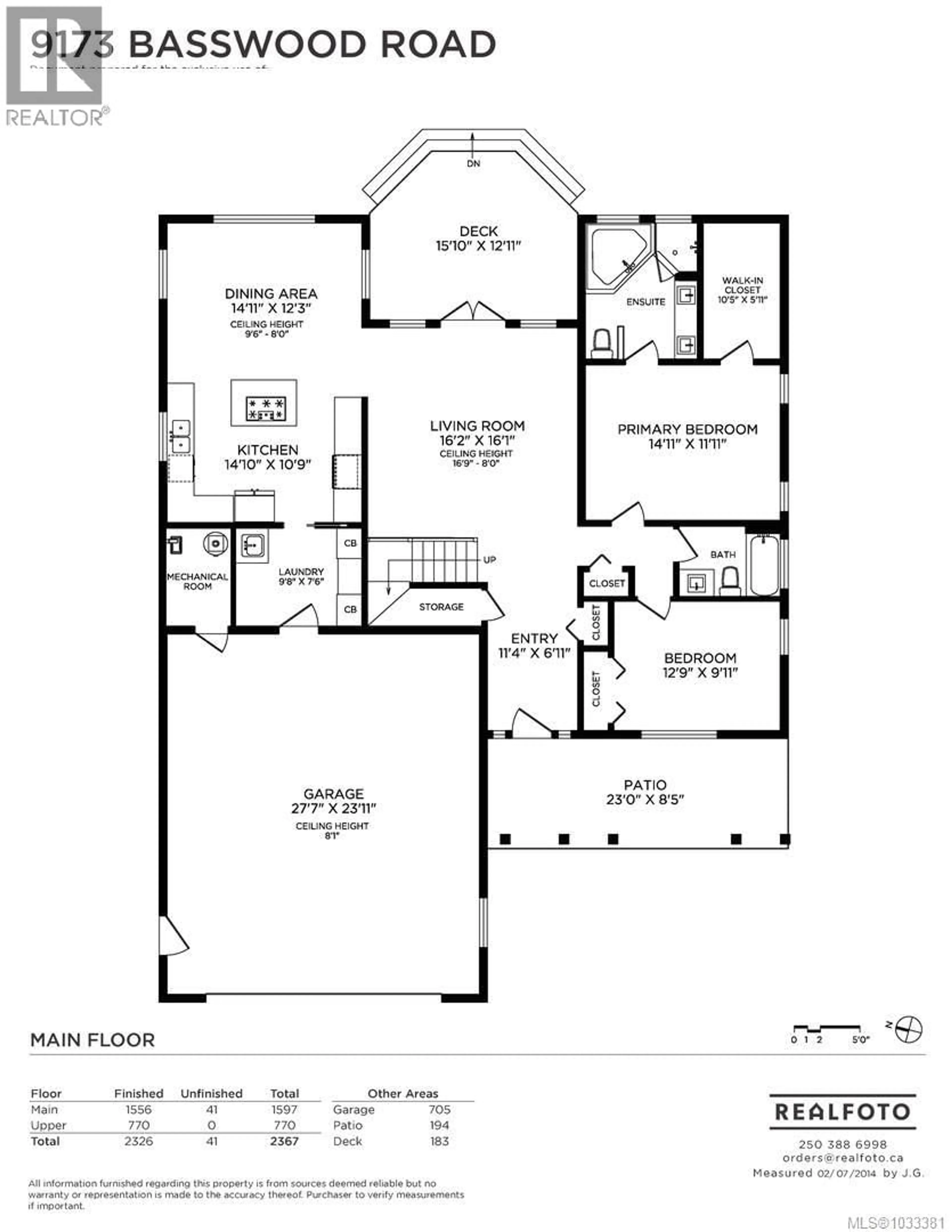 Floor plan for 9173 BASSWOOD ROAD, North Saanich British Columbia V8L3W8