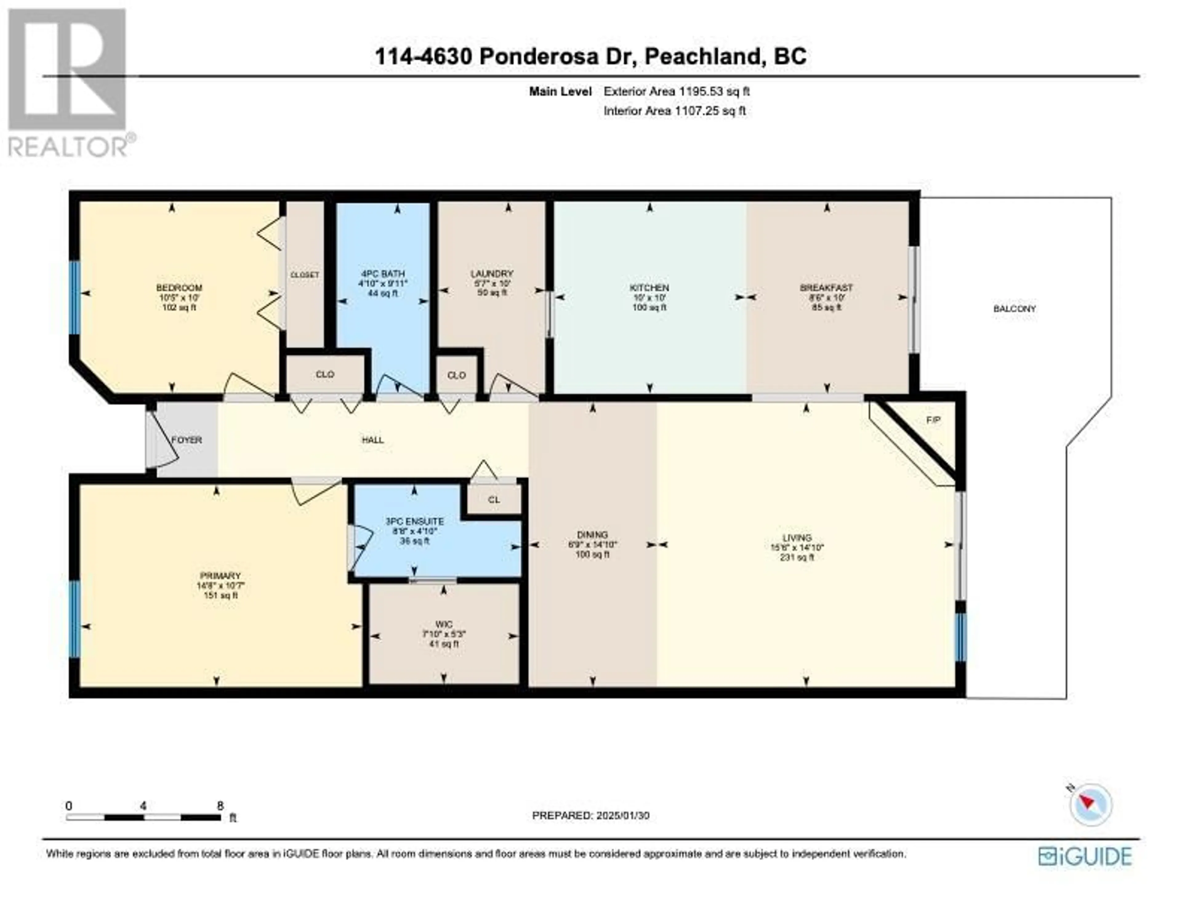 Floor plan for 4630 Ponderosa Drive Unit# 114, Peachland British Columbia V0H1X5