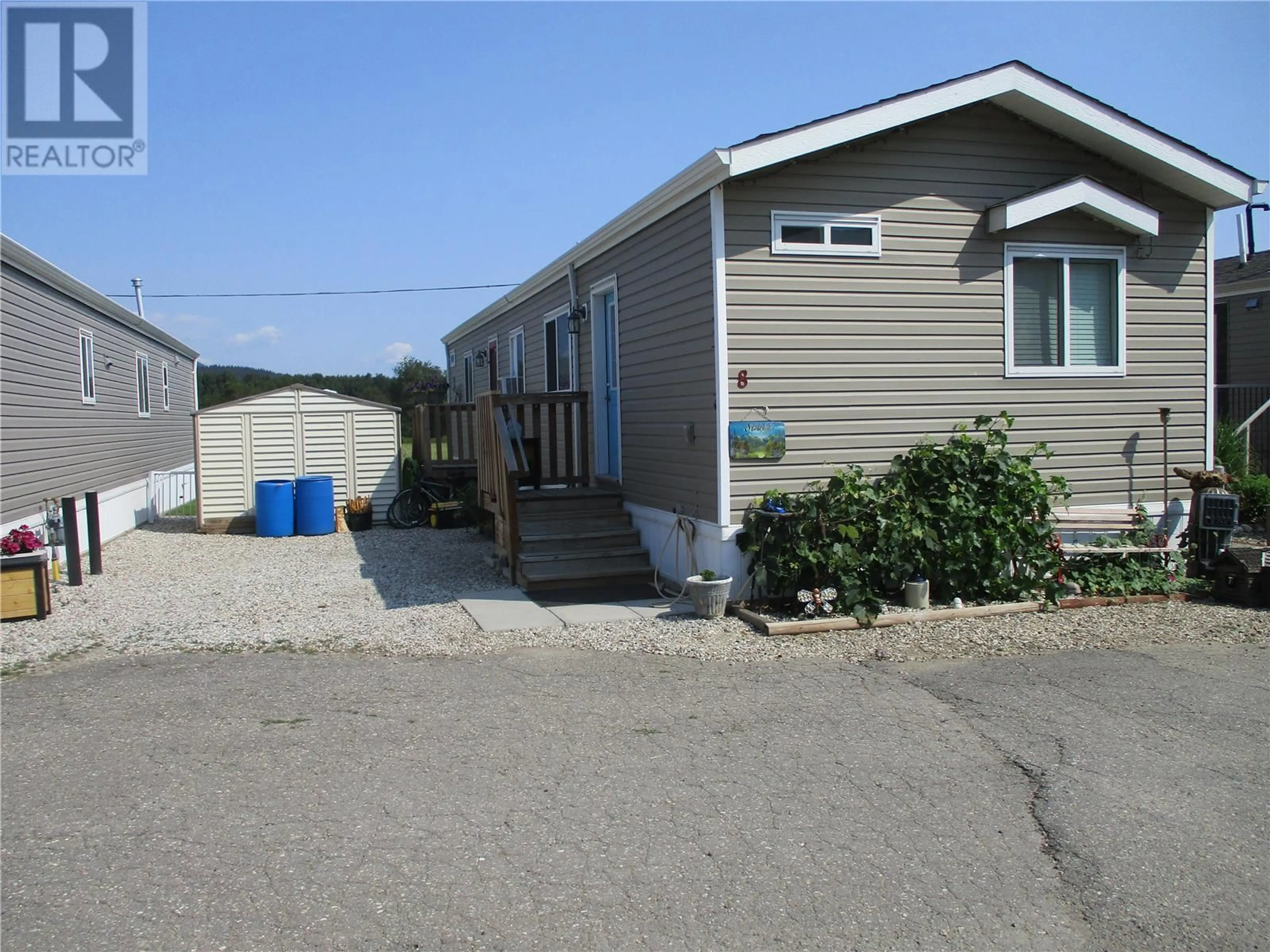 Home with vinyl exterior material, street for 8 - 2261 9TH AVENUE SOUTHWEST, Salmon Arm British Columbia V1E1E5