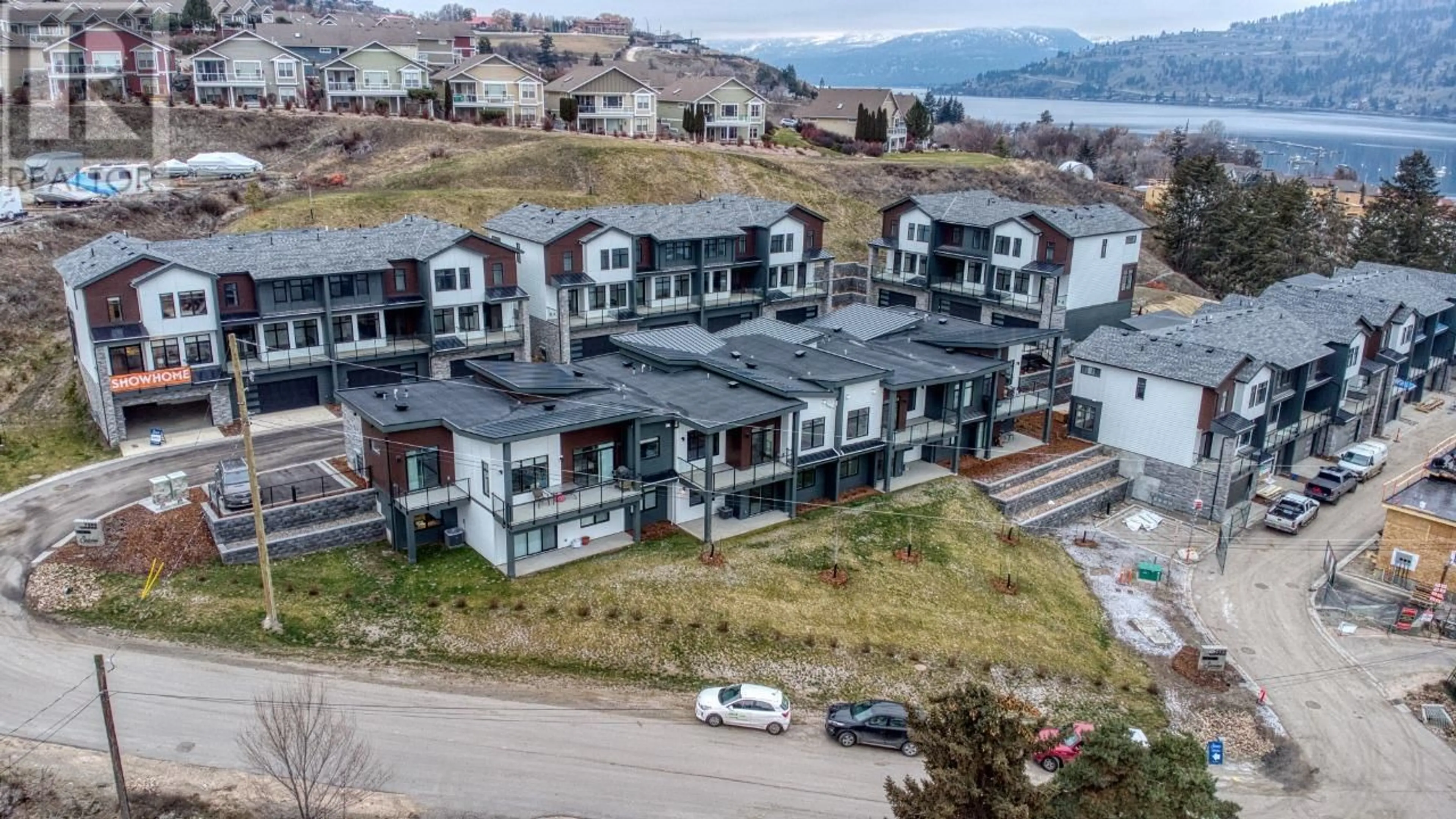 A pic from outside/outdoor area/front of a property/back of a property/a pic from drone, mountain view for 7599 Klinger Road Unit# 13, Vernon British Columbia V1H1G9