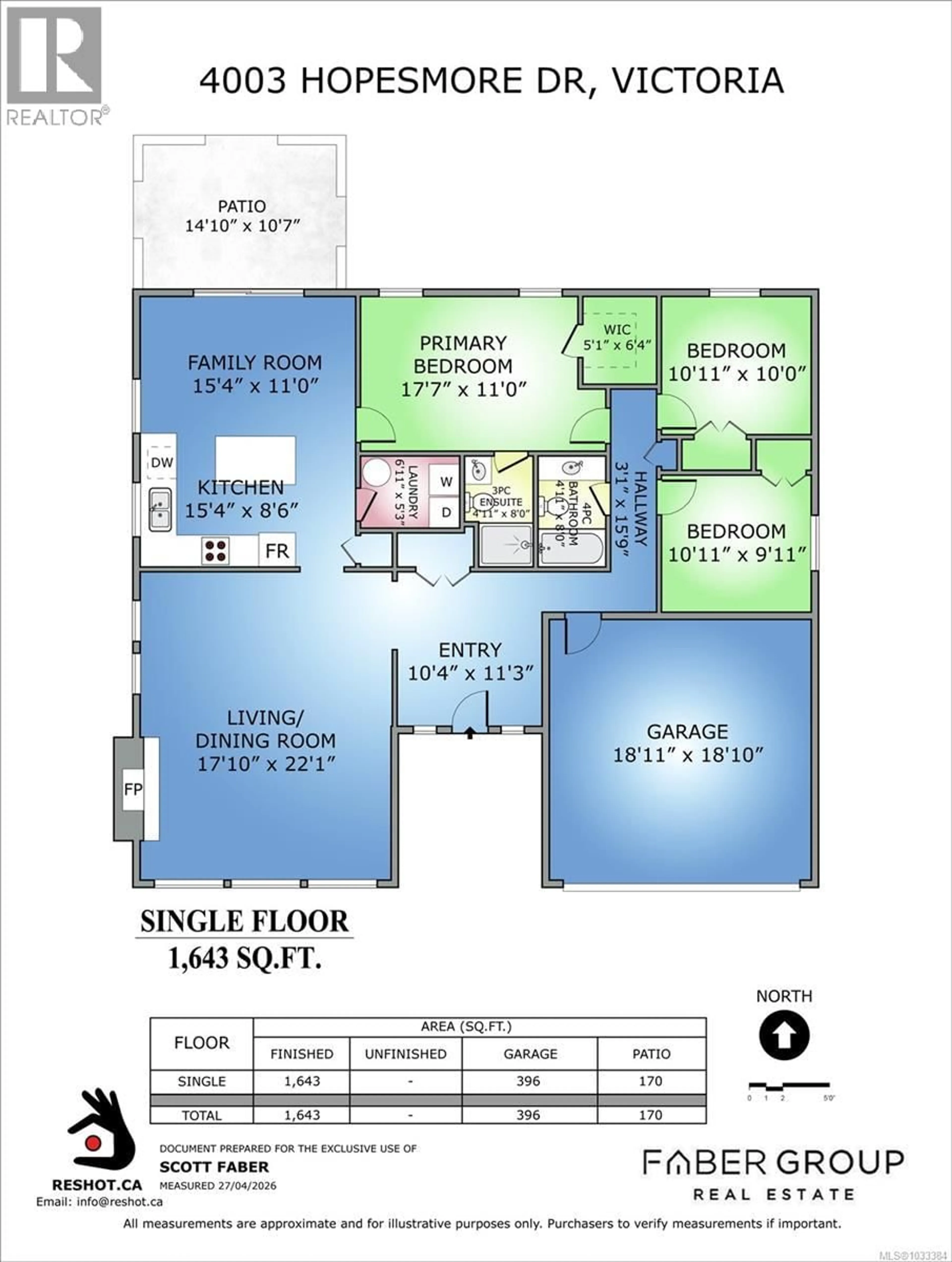 Floor plan for 4003 HOPESMORE DRIVE, Saanich British Columbia V8N6A3
