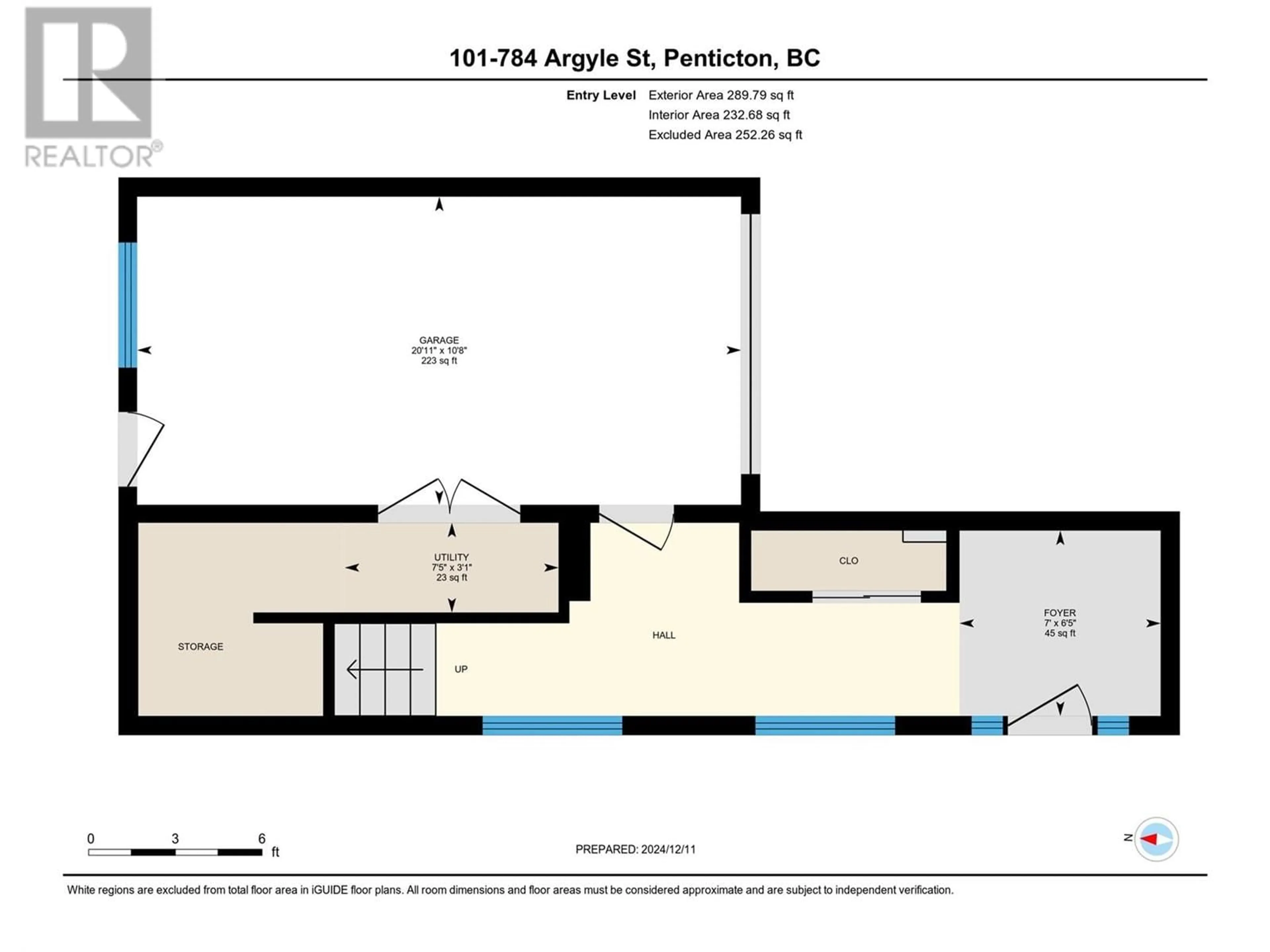 Floor plan for 784 ARGYLE Street Unit# 101, Penticton British Columbia V2A5G7