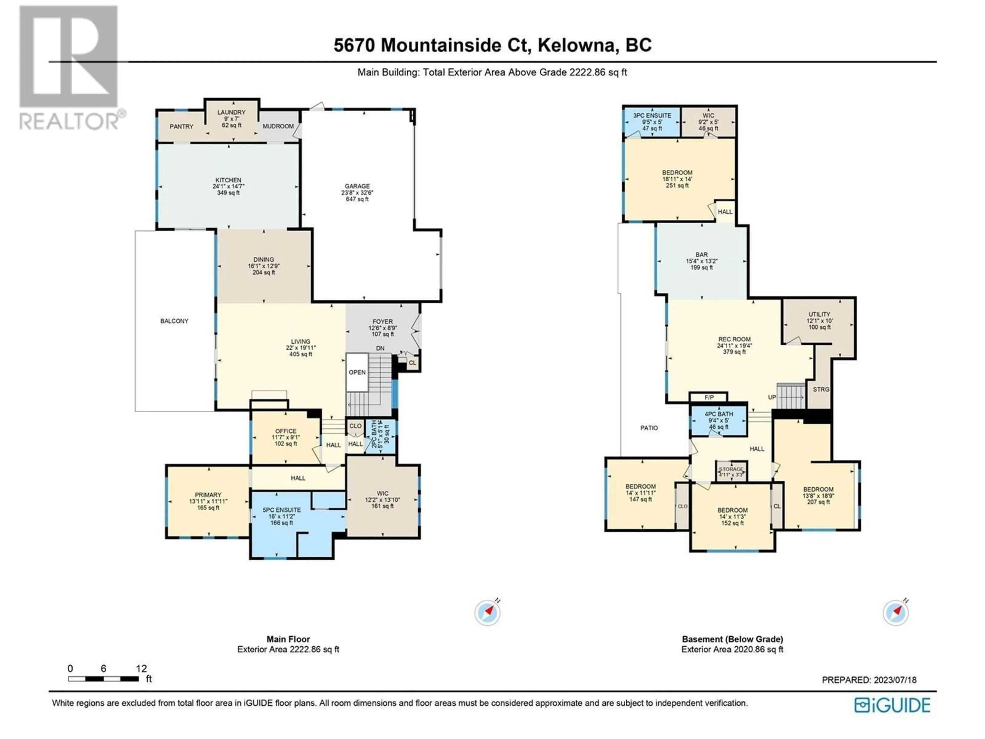 Floor plan for 5670 Mountainside Court, Kelowna British Columbia V1W5L5