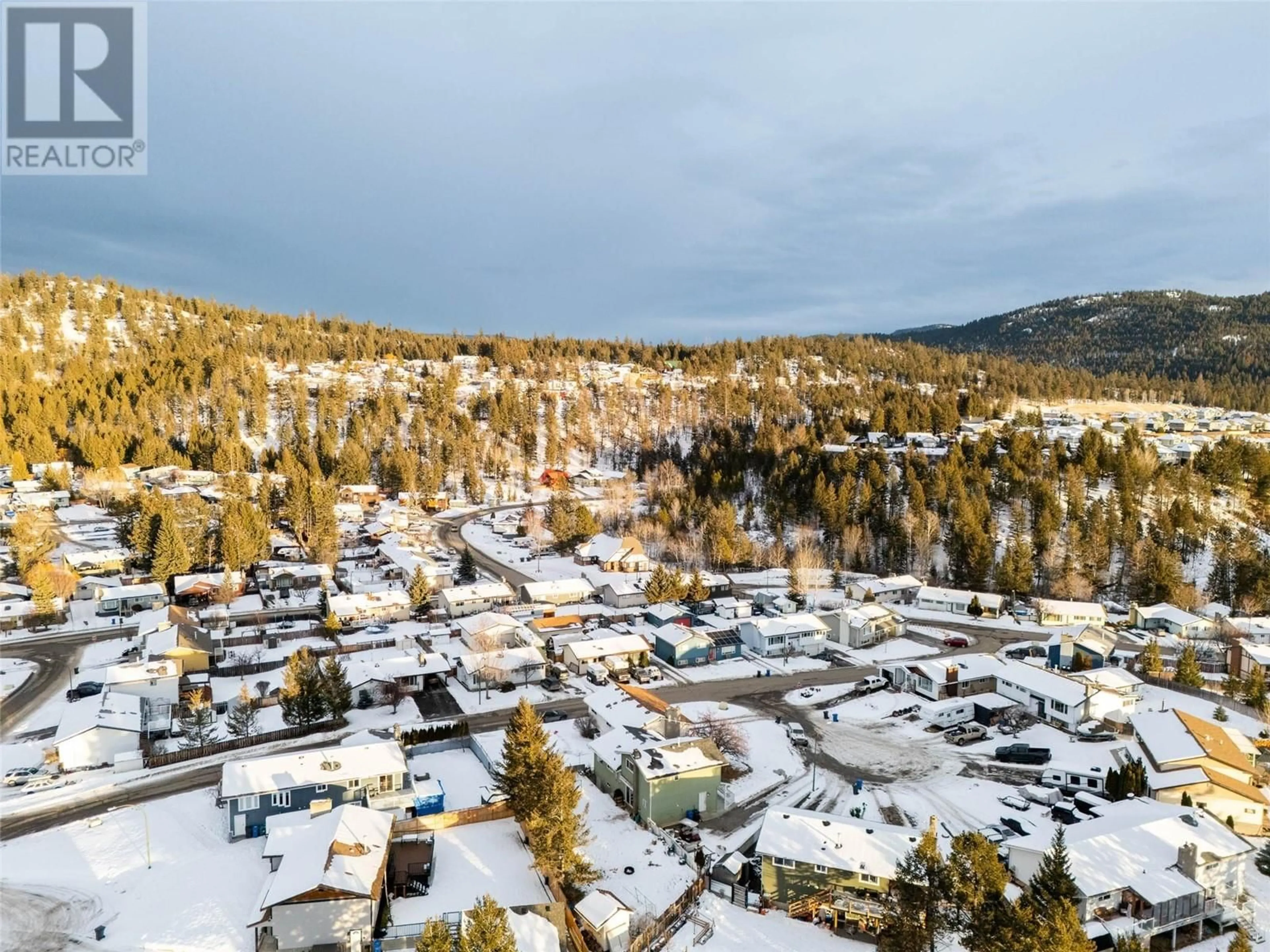 A pic from outside/outdoor area/front of a property/back of a property/a pic from drone, mountain view for 226 Dogwood Place, Logan Lake British Columbia V0K1W0