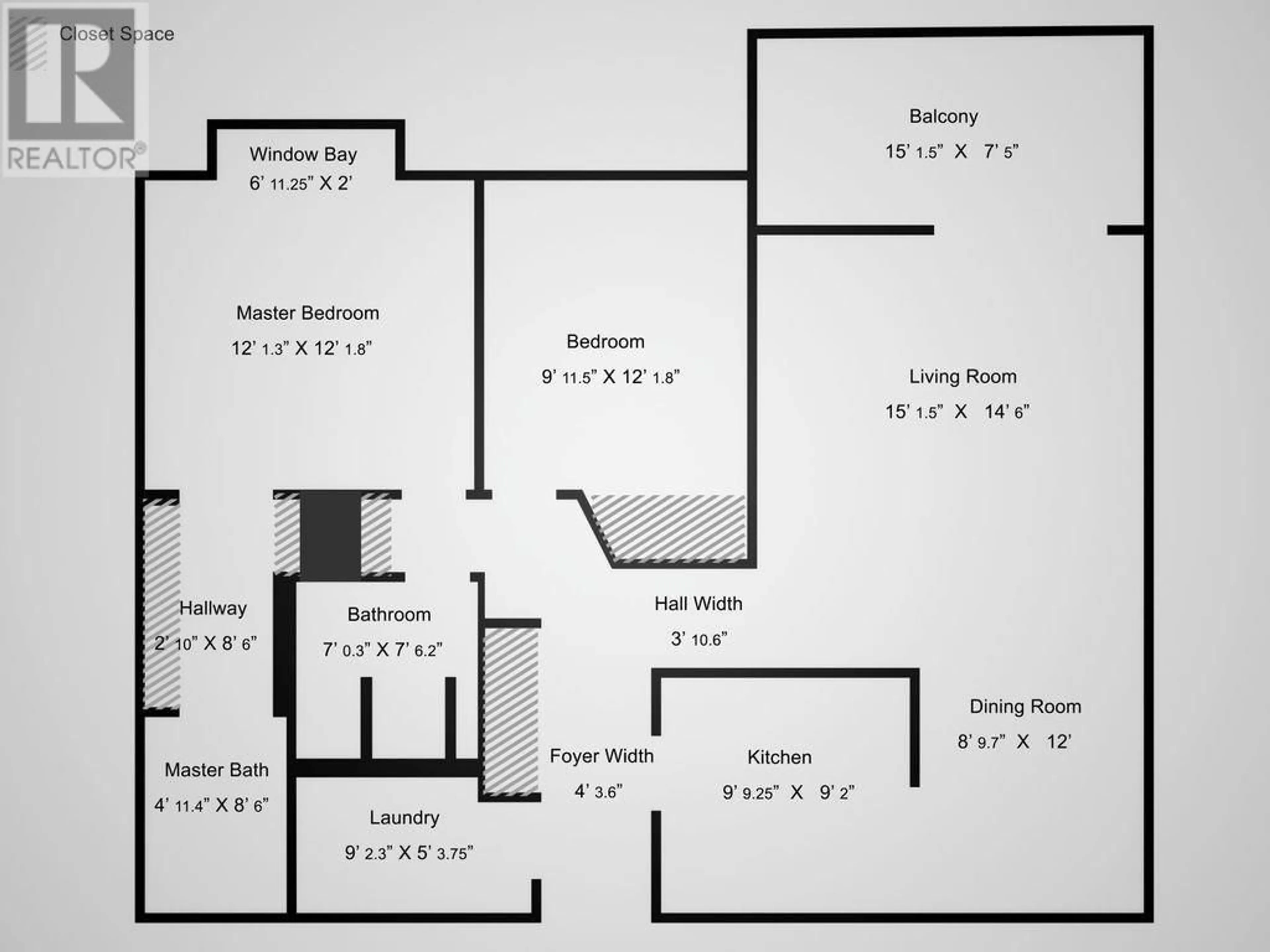 Floor plan for 1610 Gordon Drive Unit# 207, Kelowna British Columbia V1Y3G9