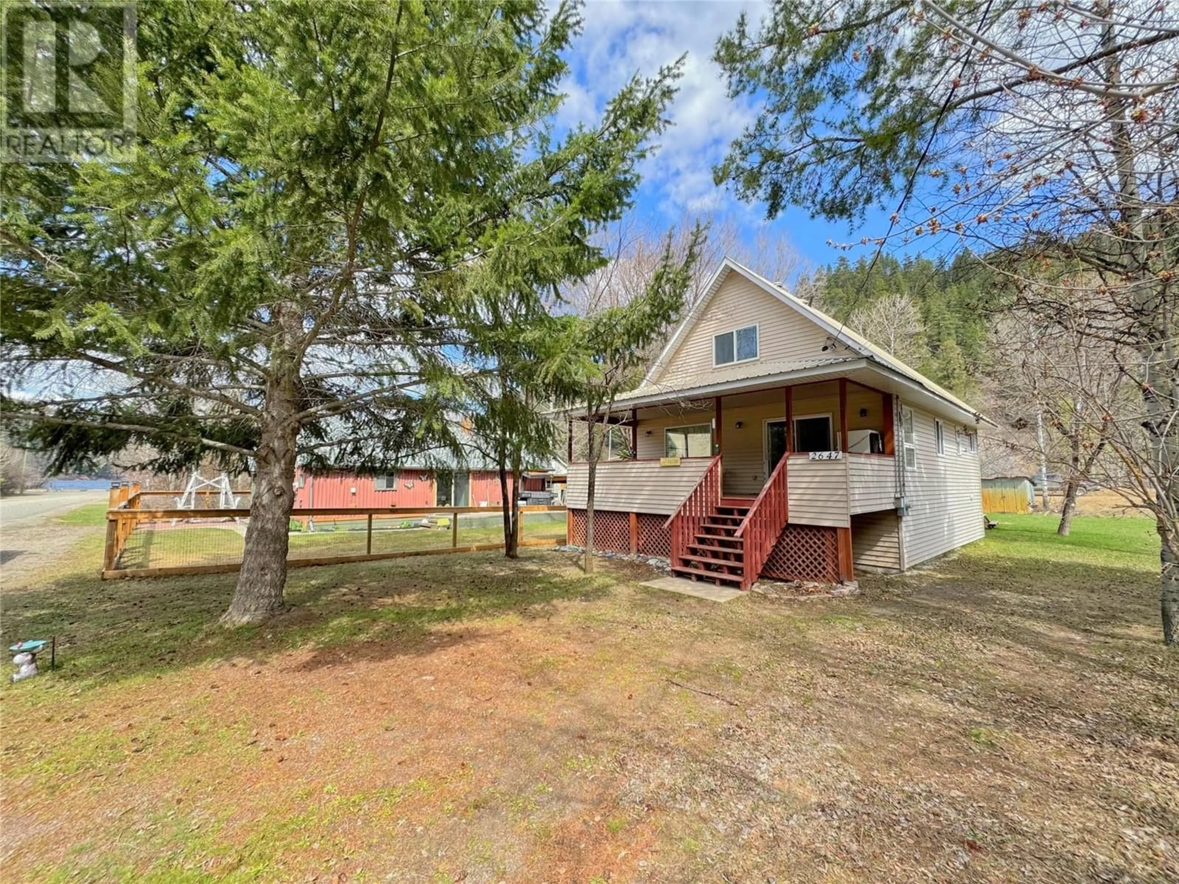 A pic from outside/outdoor area/front of a property/back of a property/a pic from drone, mountain view for 2647 STRATHCONA AVENUE, Tulameen British Columbia V0W1W0
