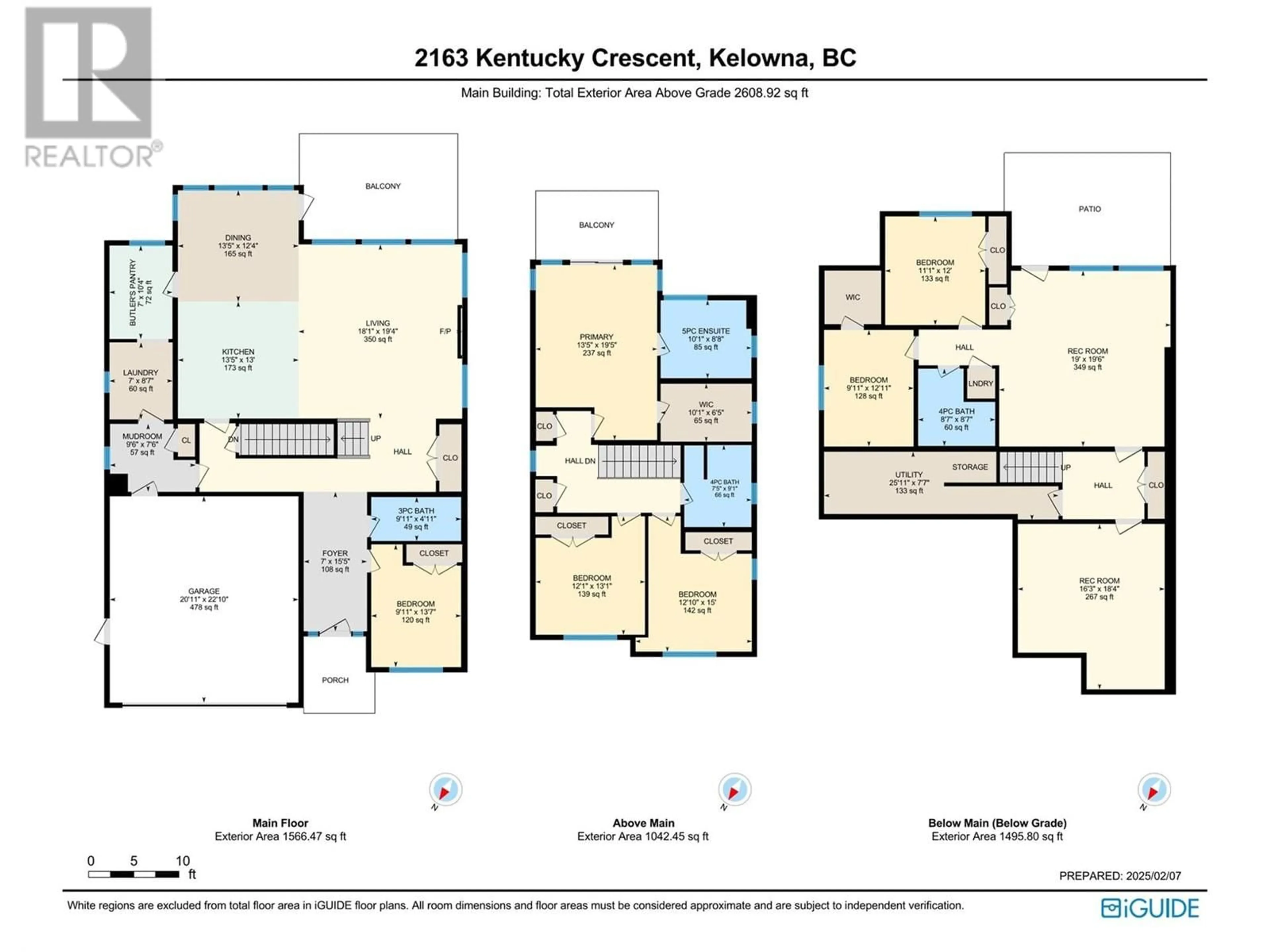 Floor plan for 2163 KENTUCKY CRESCENT, Kelowna British Columbia V1P0A2