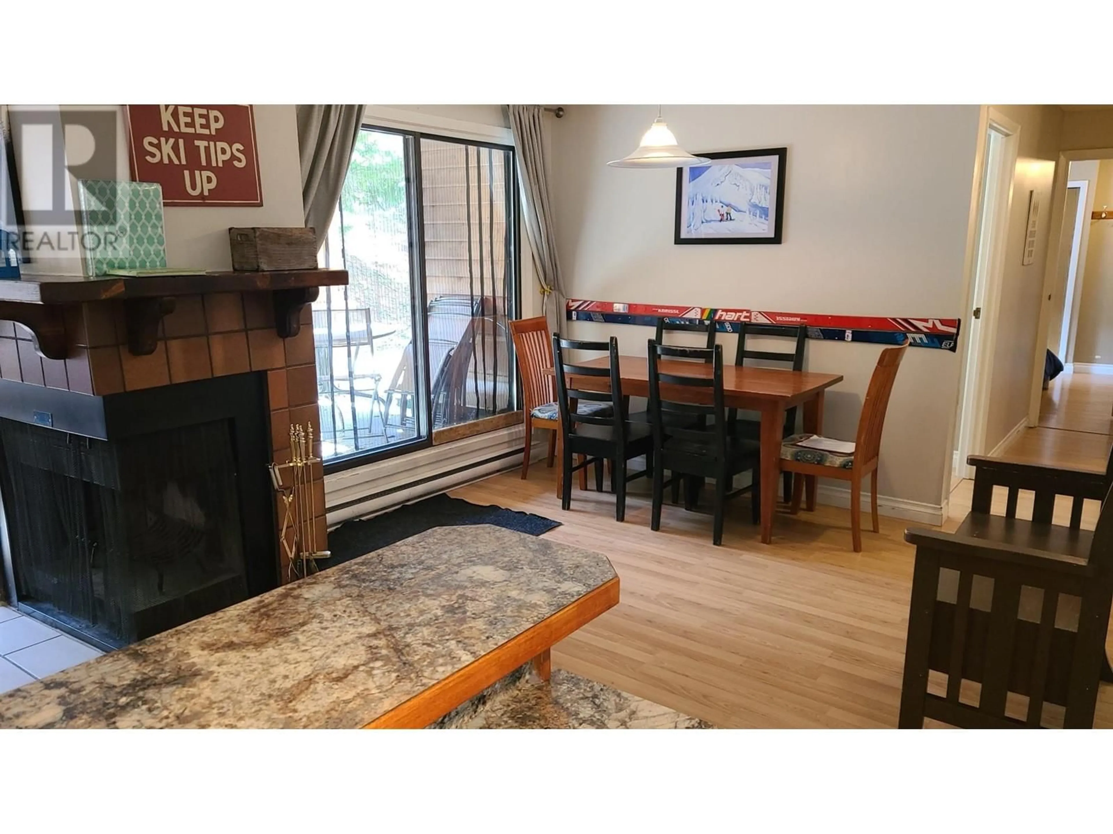 Dining room, wood/laminate floor for 2035 Panorama Drive Unit# 113, Panorama British Columbia V0A1T0