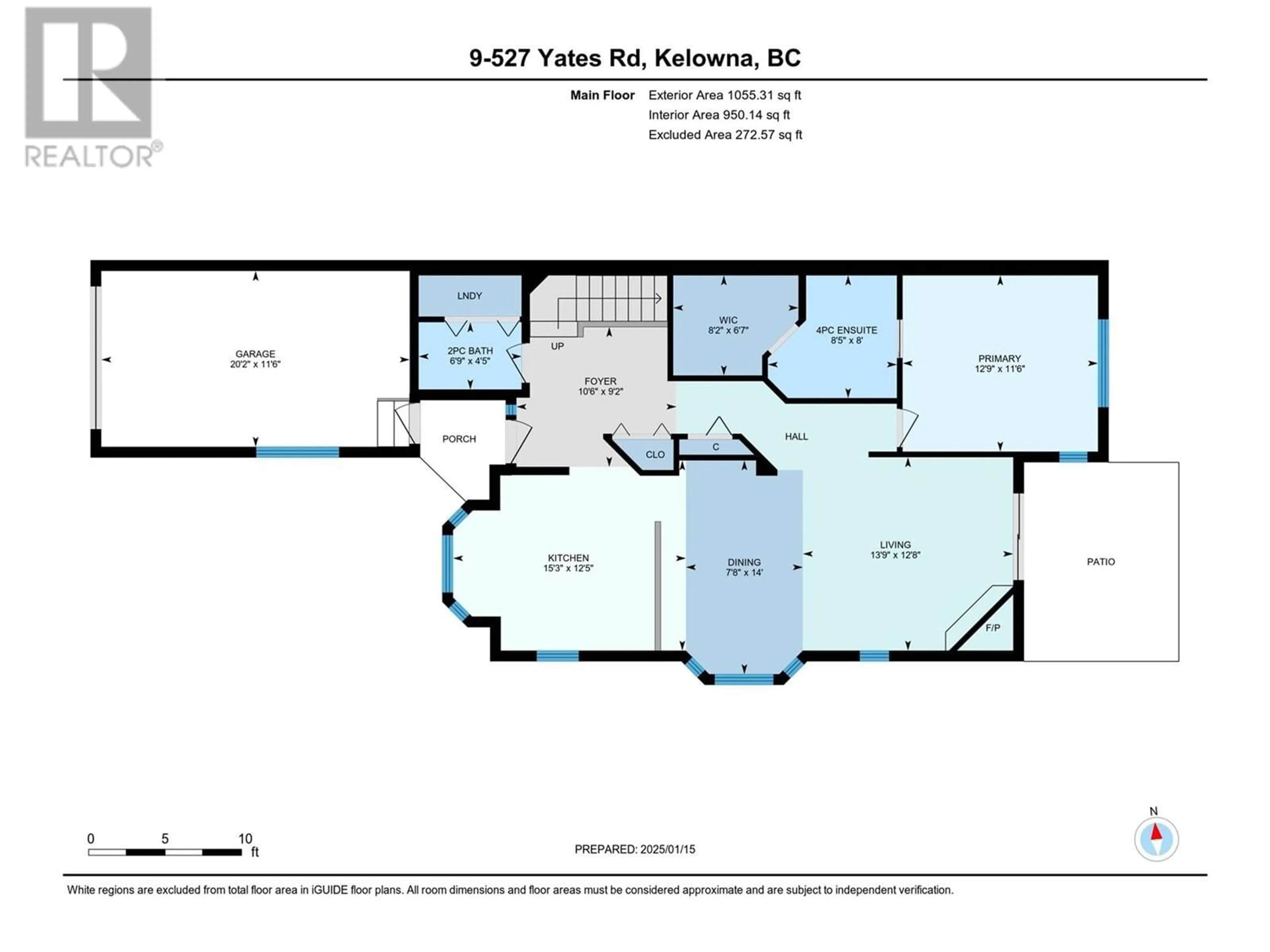 Floor plan for 527 Yates Road Unit# 9, Kelowna British Columbia V1V1Z5