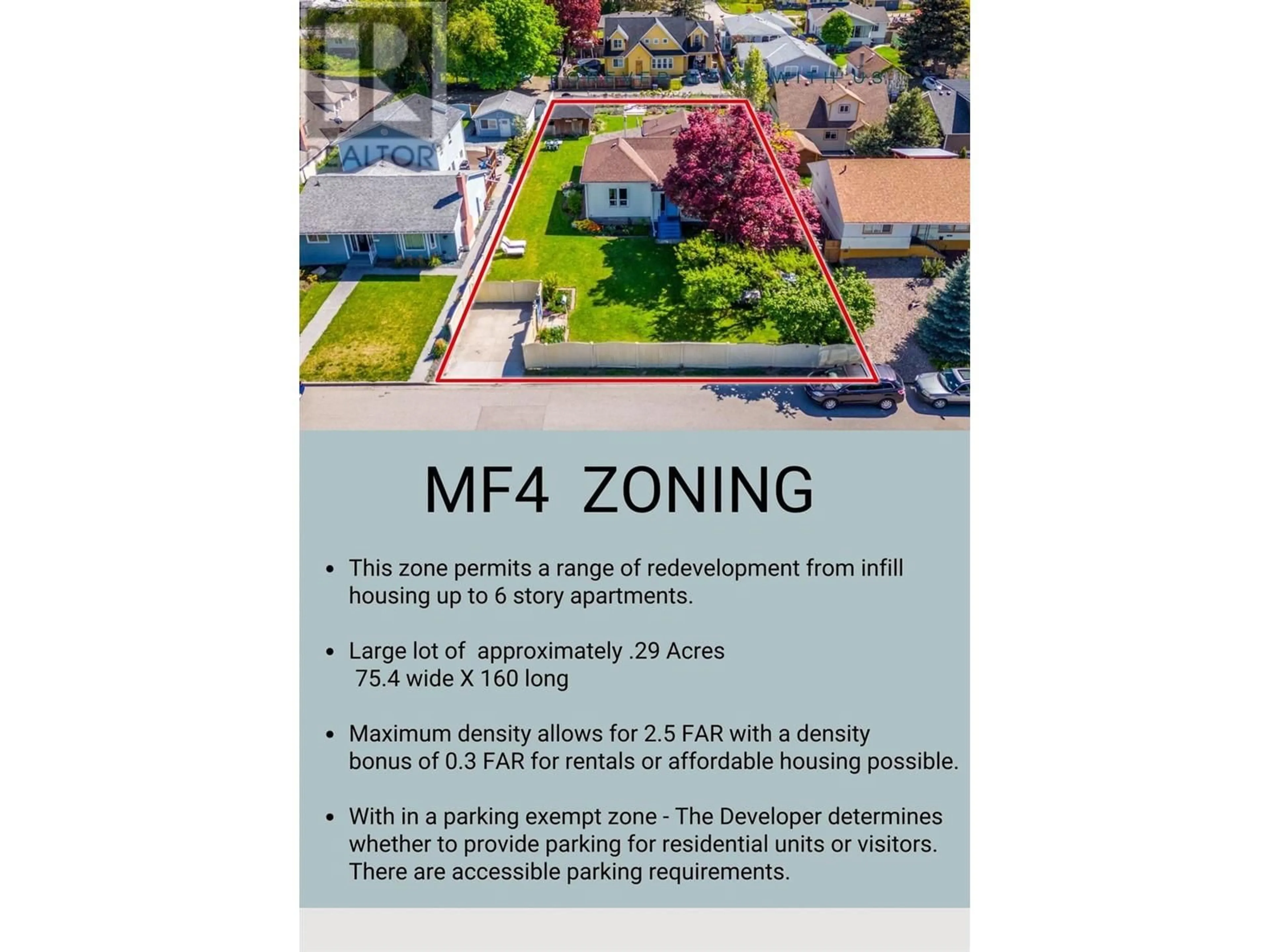 A pic from outside/outdoor area/front of a property/back of a property/a pic from drone, unknown for 607 GLENWOOD AVENUE, Kelowna British Columbia V1Y5M2