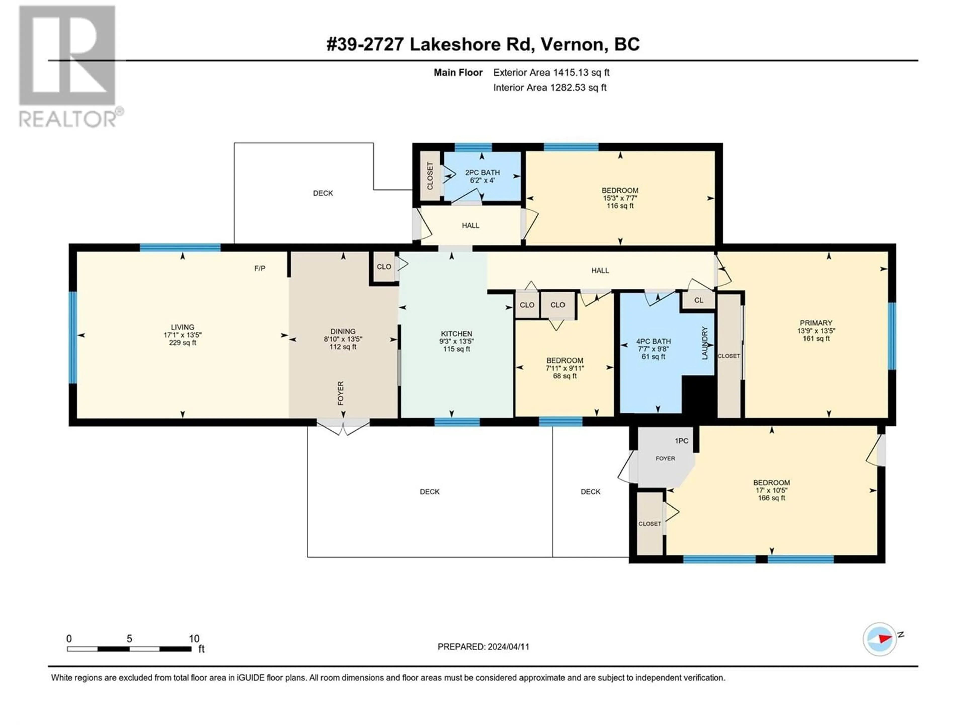 Floor plan for 2727 Lakeshore Road Unit# 39, Vernon British Columbia V1T6Y5