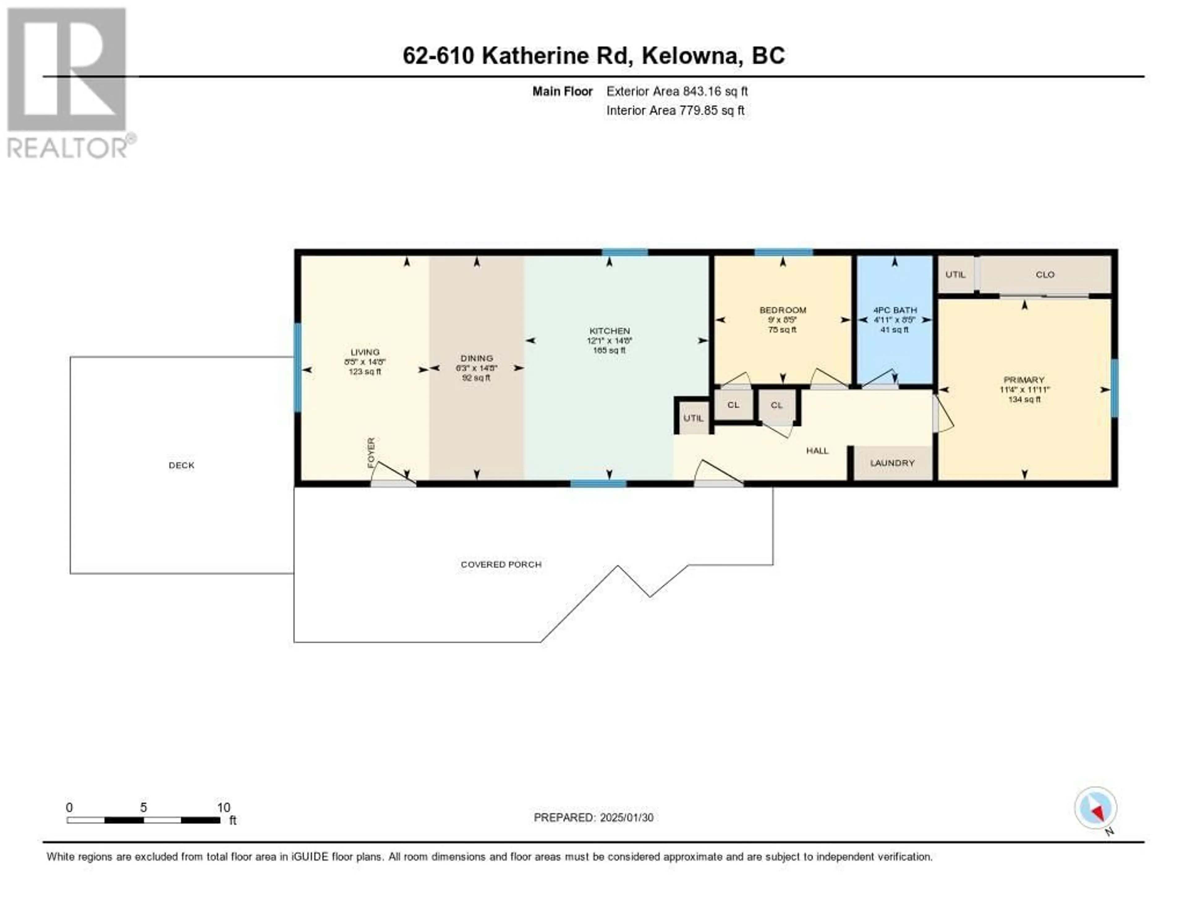 Floor plan for 610 Katherine Road Unit# 62, Kelowna British Columbia V1Z3G2