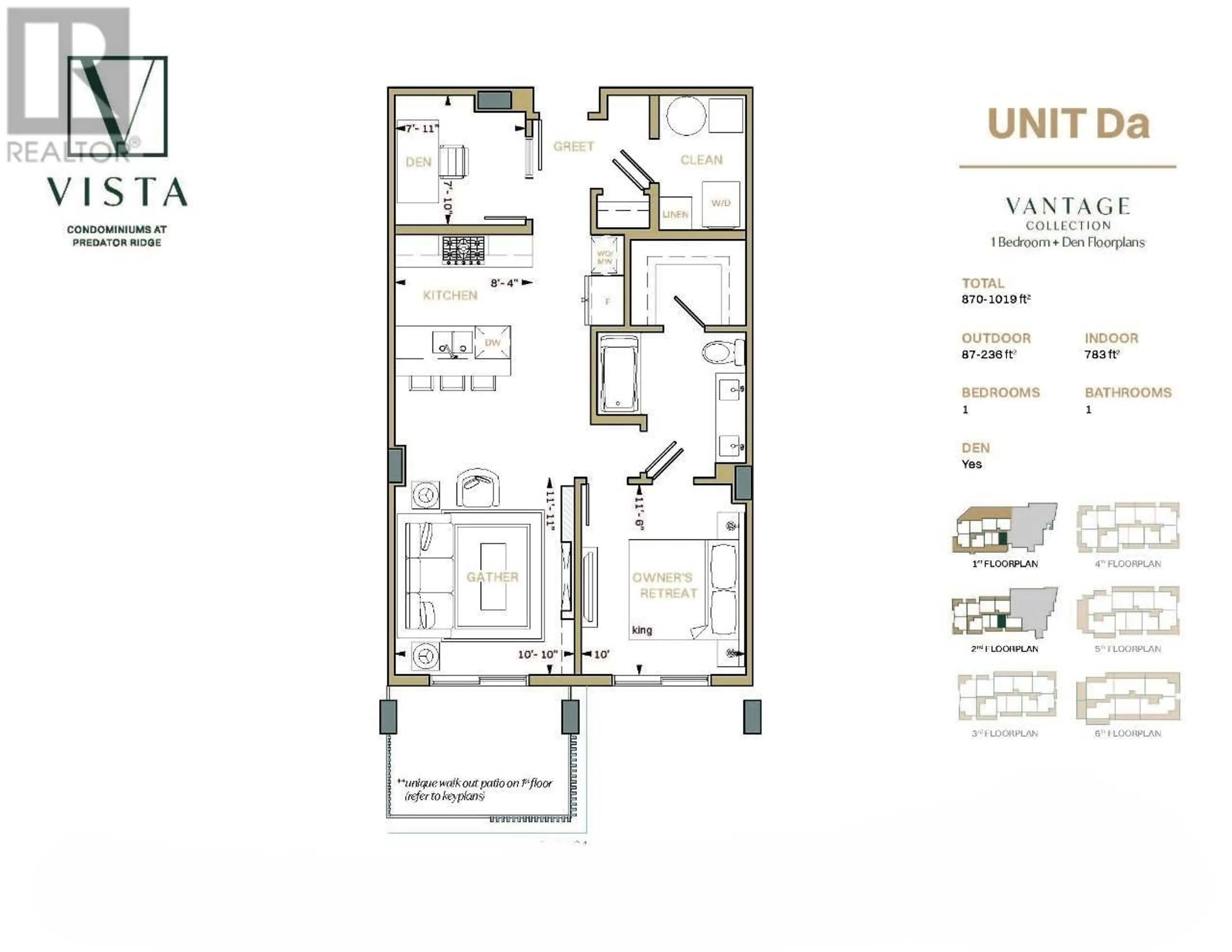 Floor plan for 75 Predator Ridge Drive Unit# 208, Vernon British Columbia V1H1G4