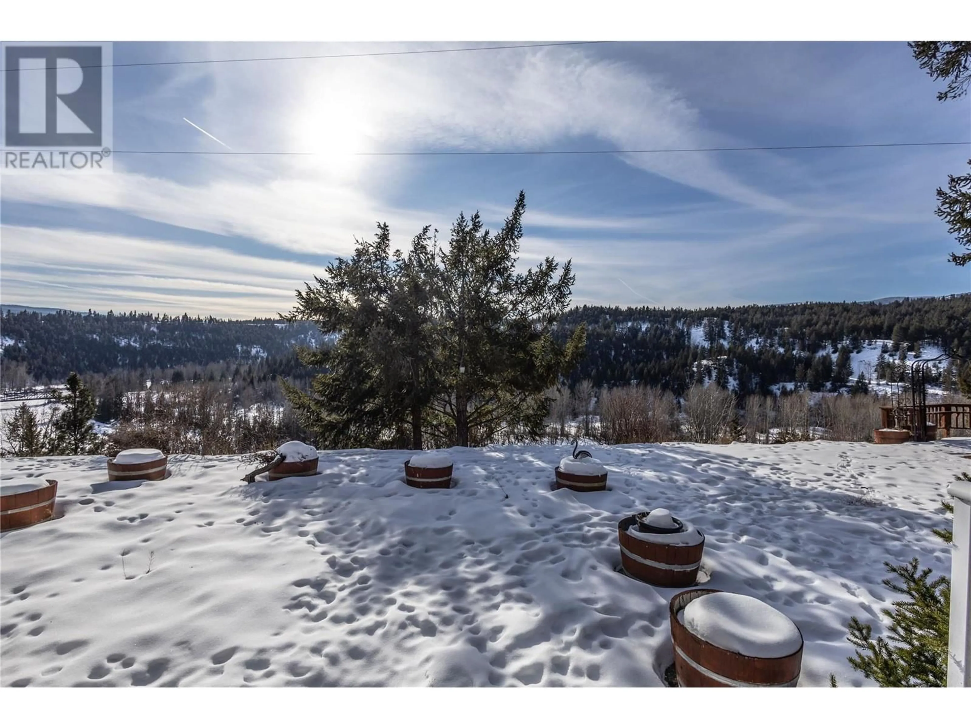 A pic from outside/outdoor area/front of a property/back of a property/a pic from drone, forest/trees view for 136 Edgewood Drive, Princeton British Columbia V0X1W0