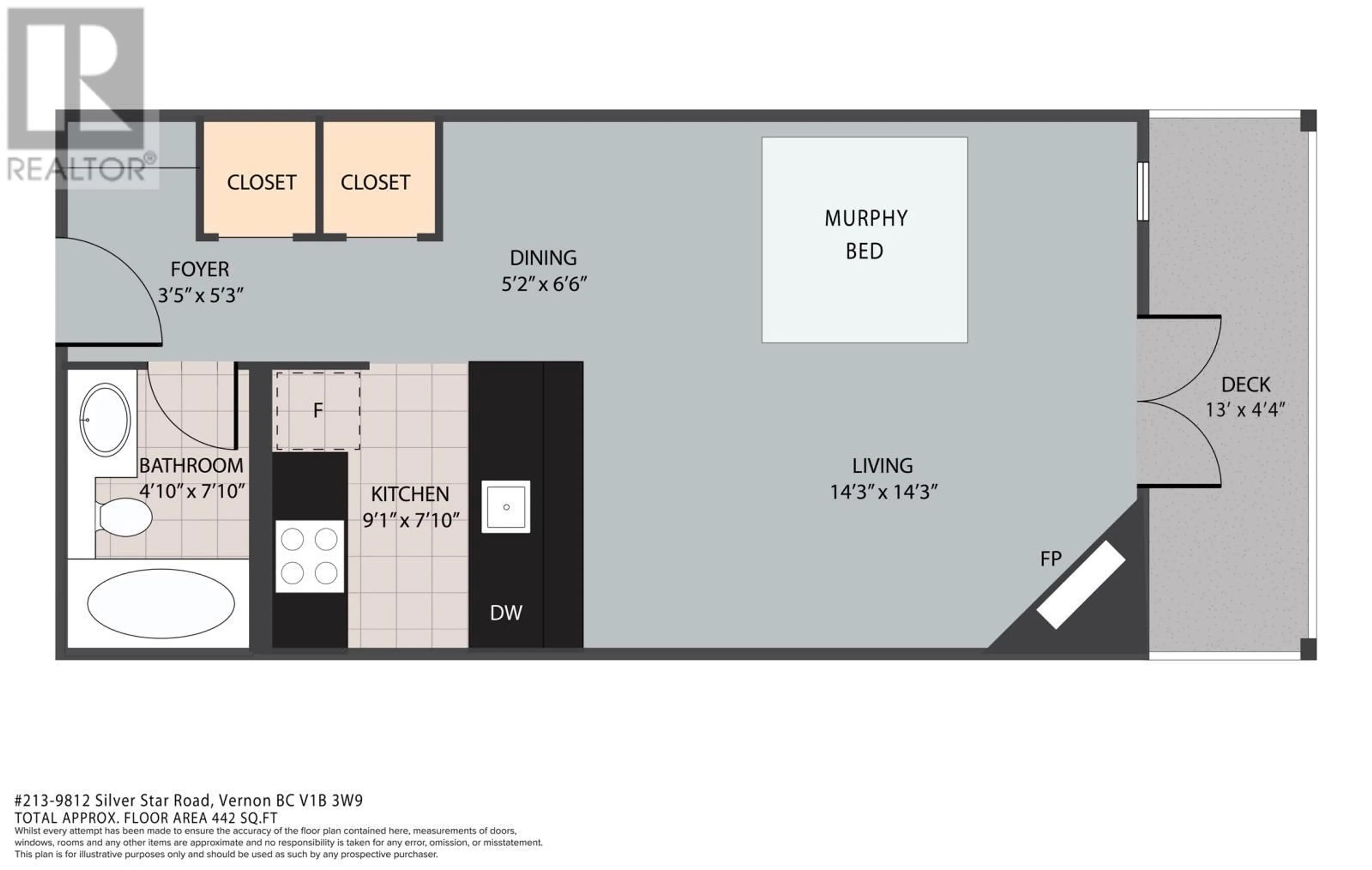 Floor plan for 213 - 9812 SILVER STAR ROAD, Vernon British Columbia V1B3Y9