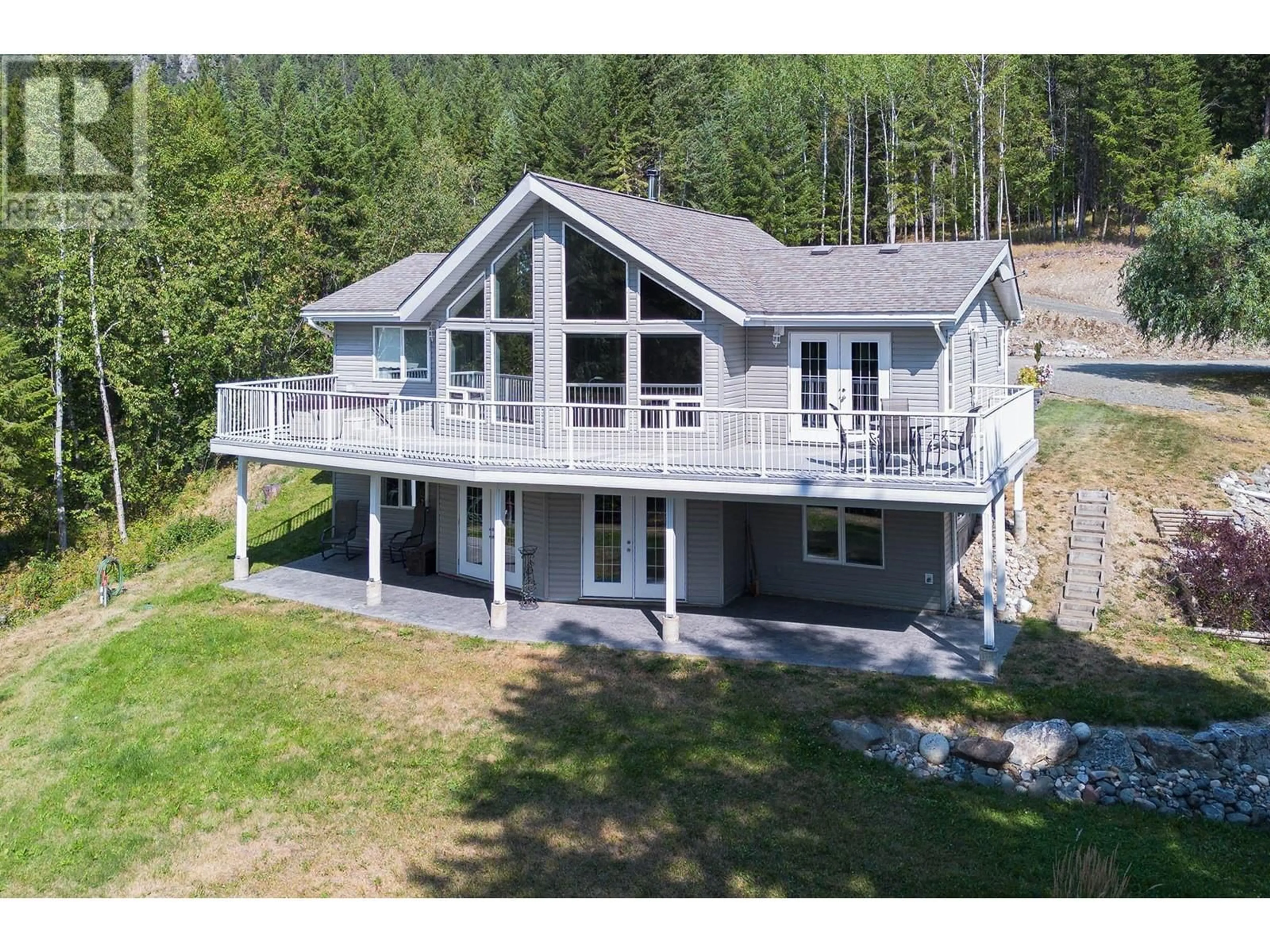 A pic from outside/outdoor area/front of a property/back of a property/a pic from drone, water/lake/river/ocean view for 3520 GLENGROVE Road, Barriere British Columbia V0E2E0