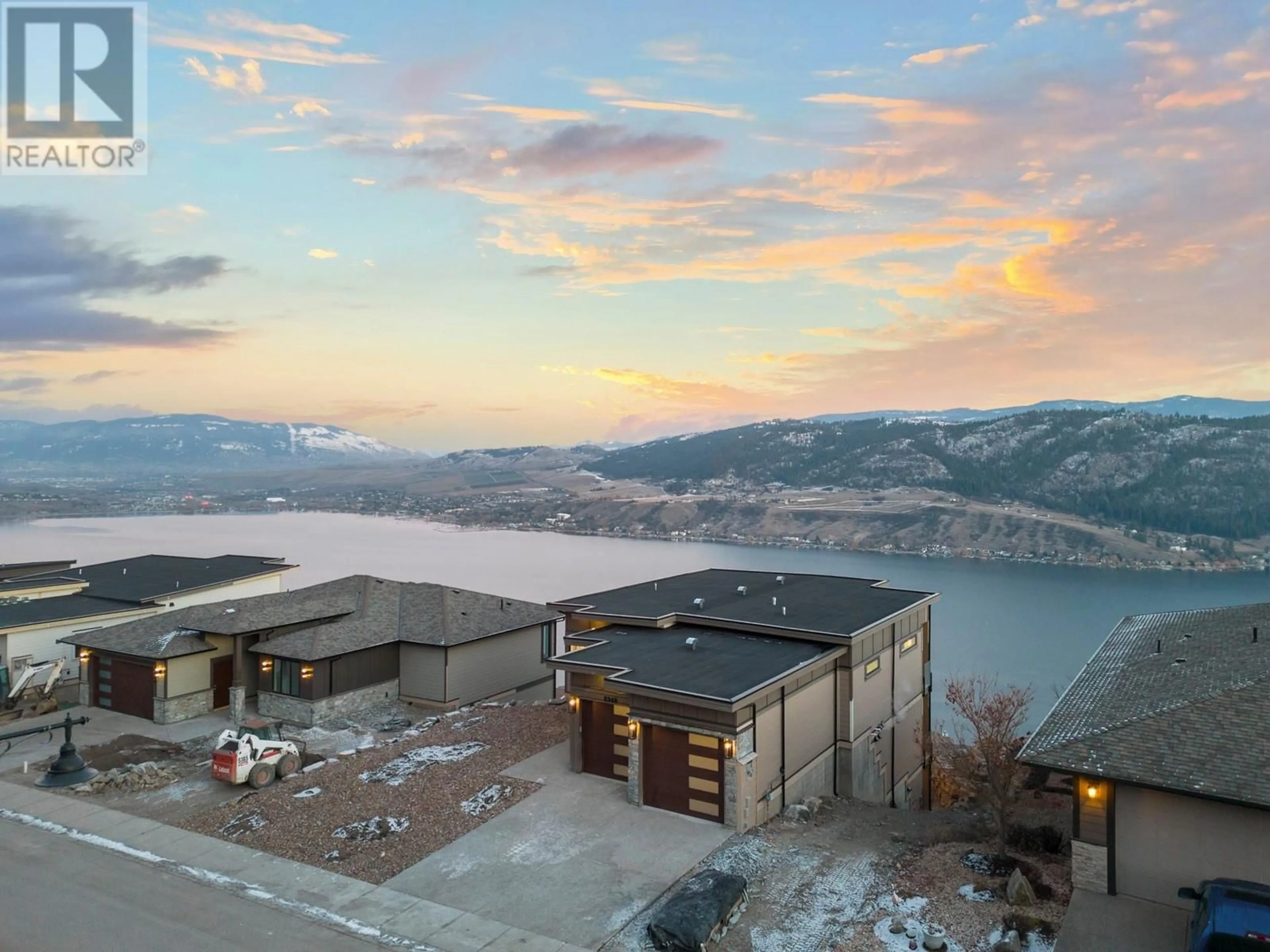A pic from outside/outdoor area/front of a property/back of a property/a pic from drone, mountain view for 8948 TAVISTOCK ROAD, Vernon British Columbia V1H2L4
