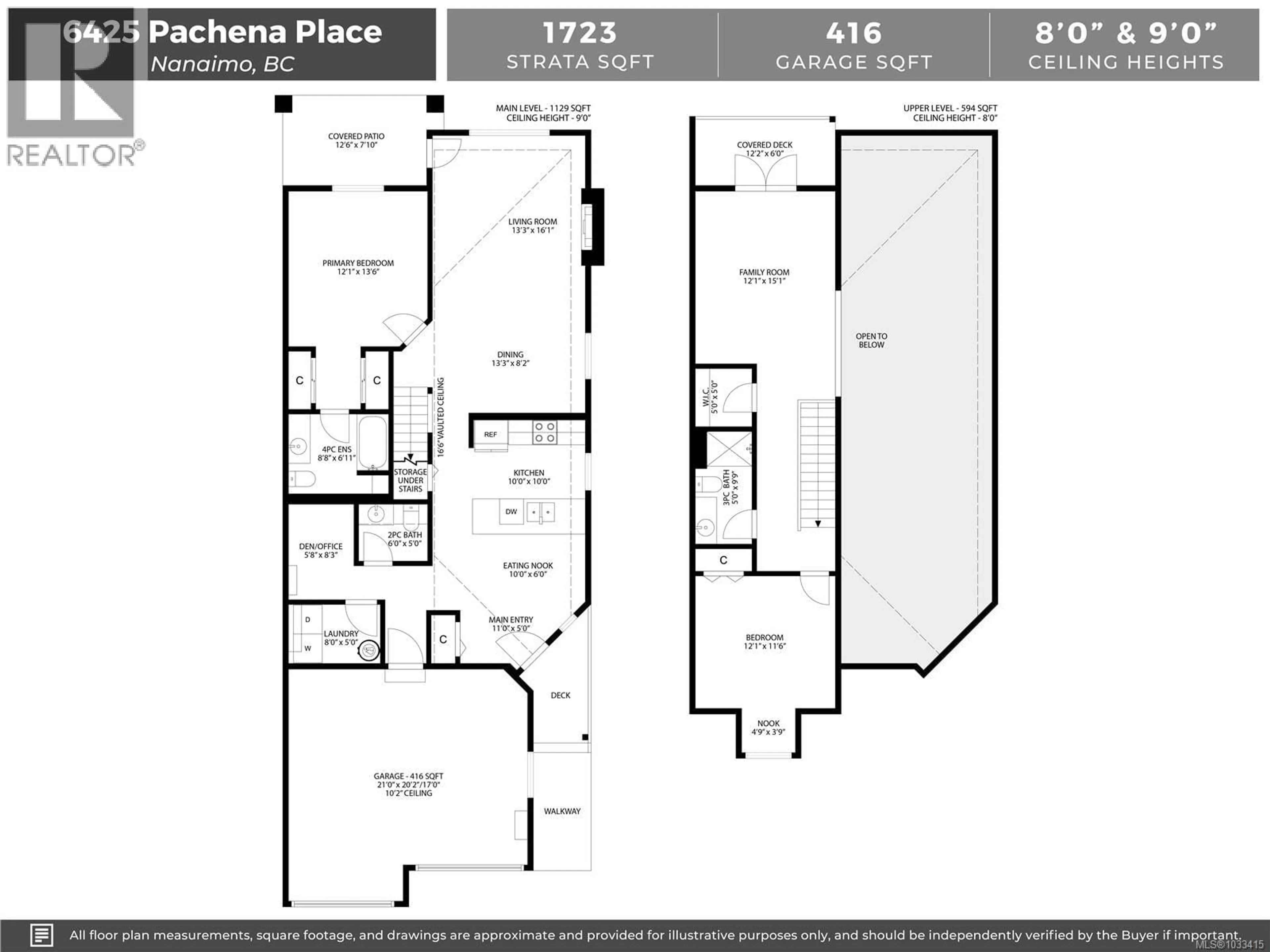 Floor plan for 6425 PACHENA PLACE, Nanaimo British Columbia V9V1W4