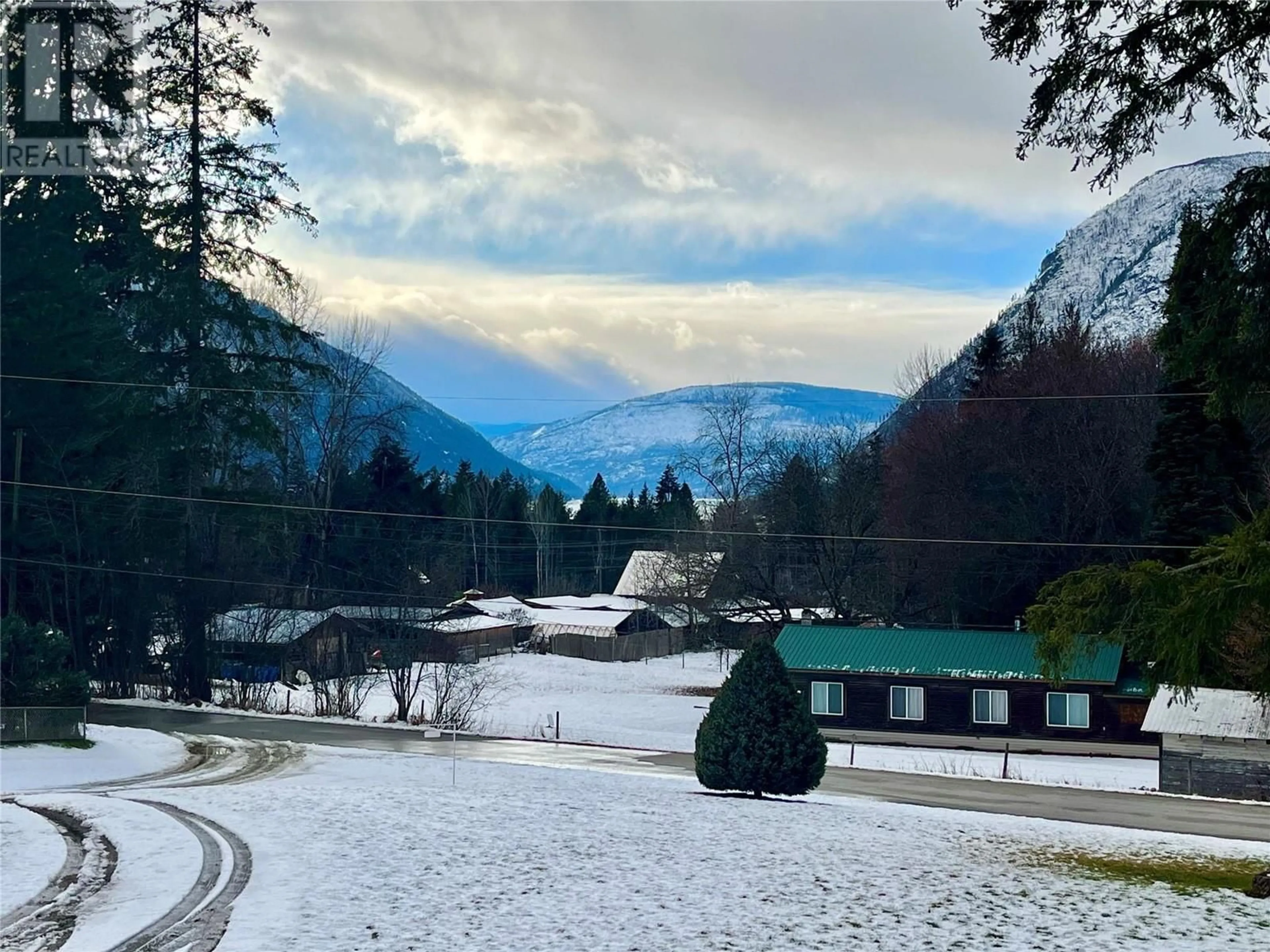 A pic from outside/outdoor area/front of a property/back of a property/a pic from drone, mountain view for 213 Burton School Road, Burton British Columbia V0G1R0