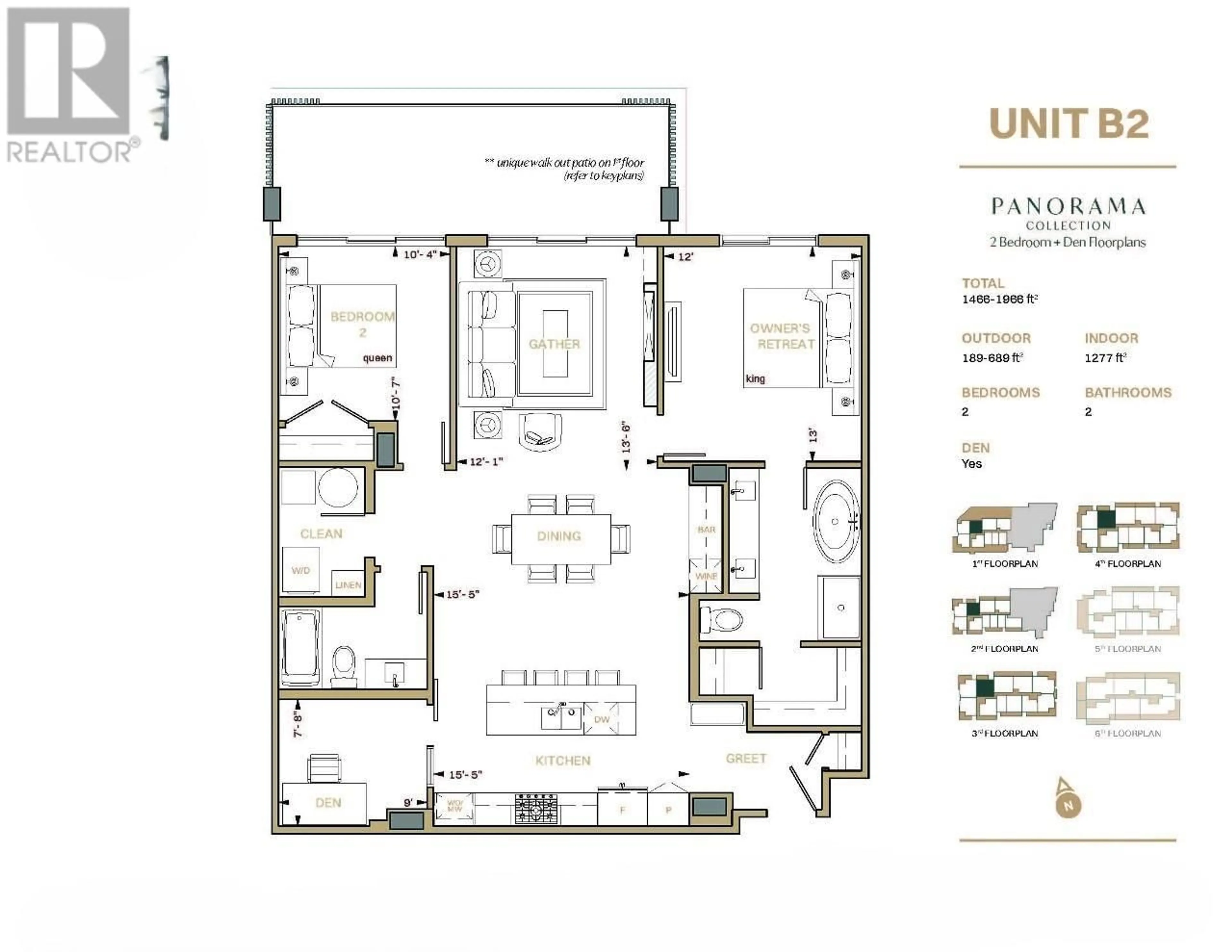 Floor plan for 75 Predator Ridge Drive Unit# 202, Vernon British Columbia V1H1G4