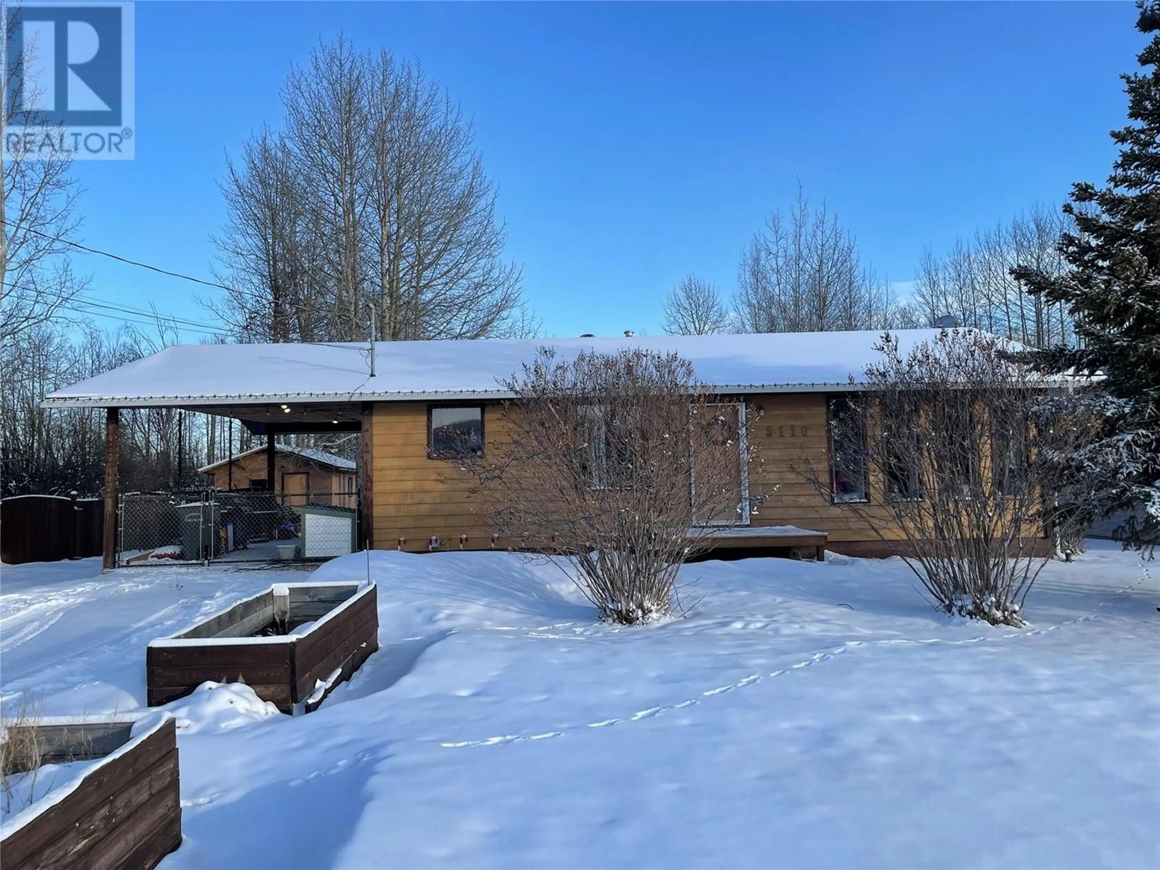 A pic from outside/outdoor area/front of a property/back of a property/a pic from drone, building for 5110 43 Street, Chetwynd British Columbia V0C1J0